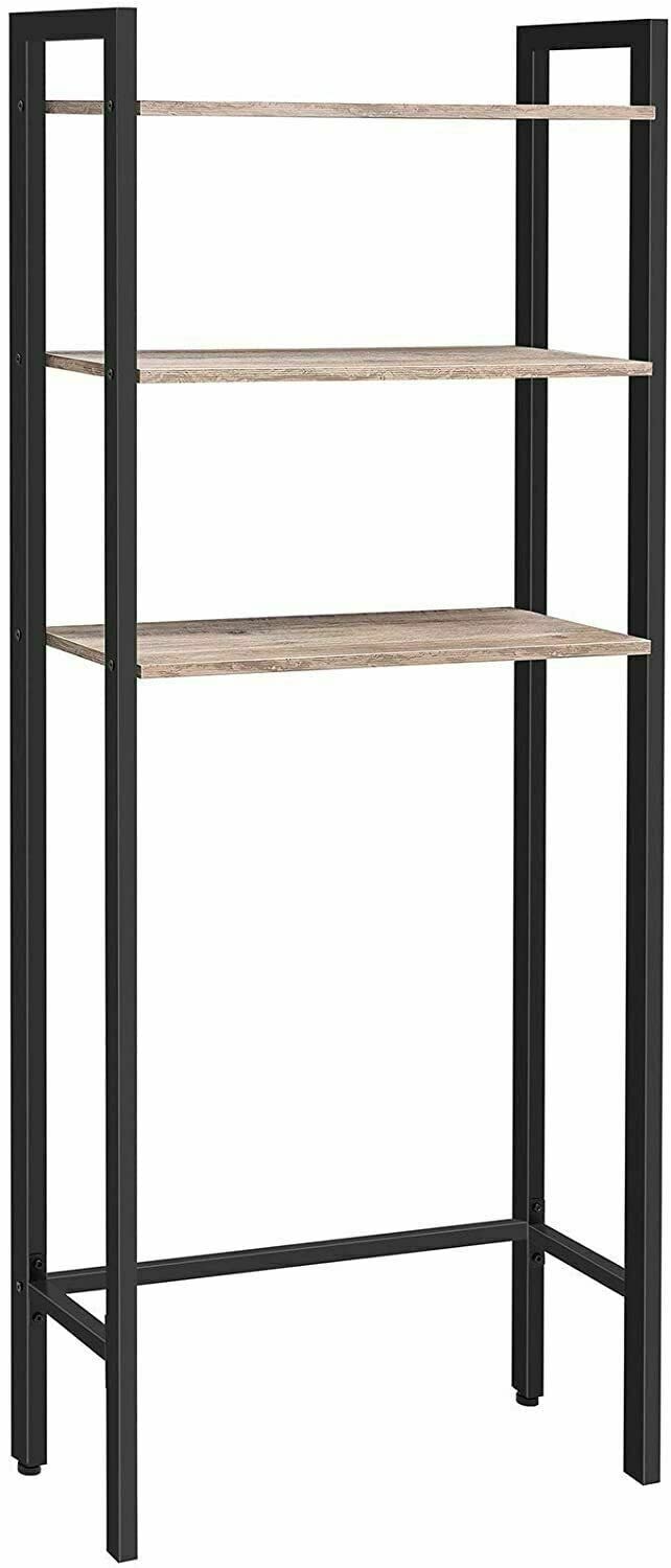 3-Tier Over Toilet Storage Cabinet - Bathroom Medicine Cabinet Organizer with Adjustable Shelves | Space-Saving Bathroom Storage Solution for Towels, Toiletries & Cosmetics | Perfect for Small Bathrooms, Apartments & Powder Rooms