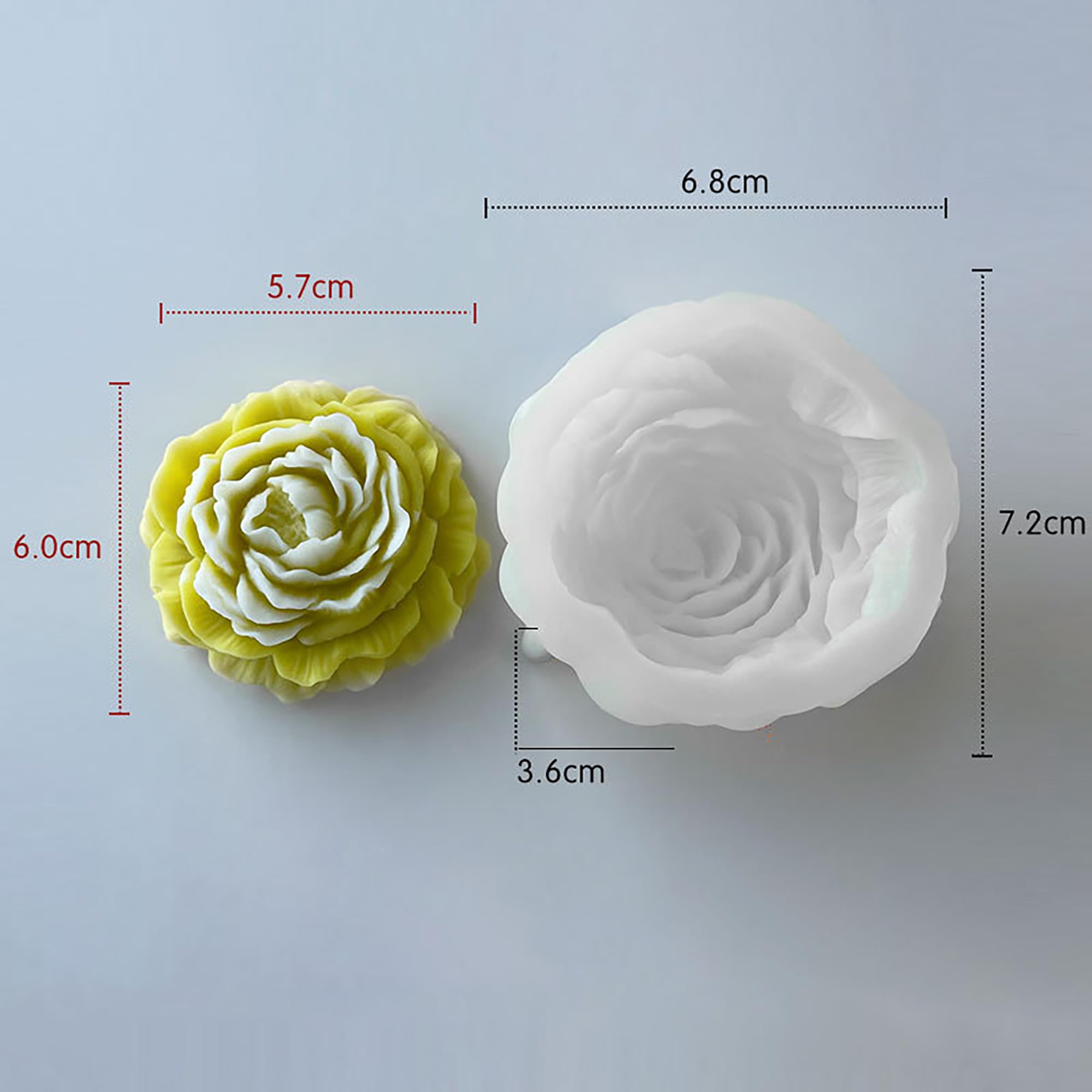 3 Pack Peony & Rose Silicone Resin Molds for DIY Candle Making, Soap Crafting & Home Decor - Perfect for Wedding Centerpieces, Bathroom Decor & Gift Making