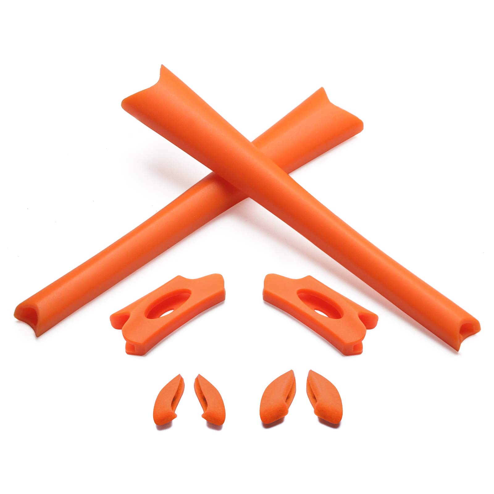 Oakley Flak Jacket & Flak Jacket XLJ Sunglasses Replacement Earsocks & Nosepiece Kit - Orange Rubber Cushions for Sports, Running, Cycling & Outdoor Activities