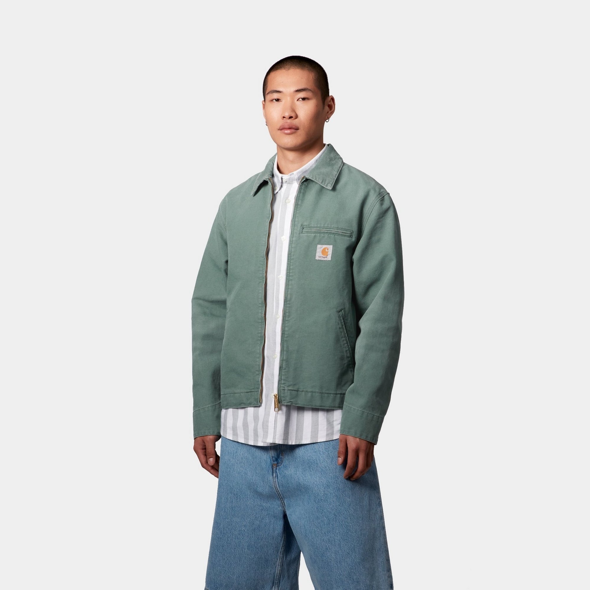 Detroit Jacket for Men & Women - Spring Lightweight Canvas Coat in Silver Pine | Outdoor Hiking, Camping & Urban Streetwear Fashion