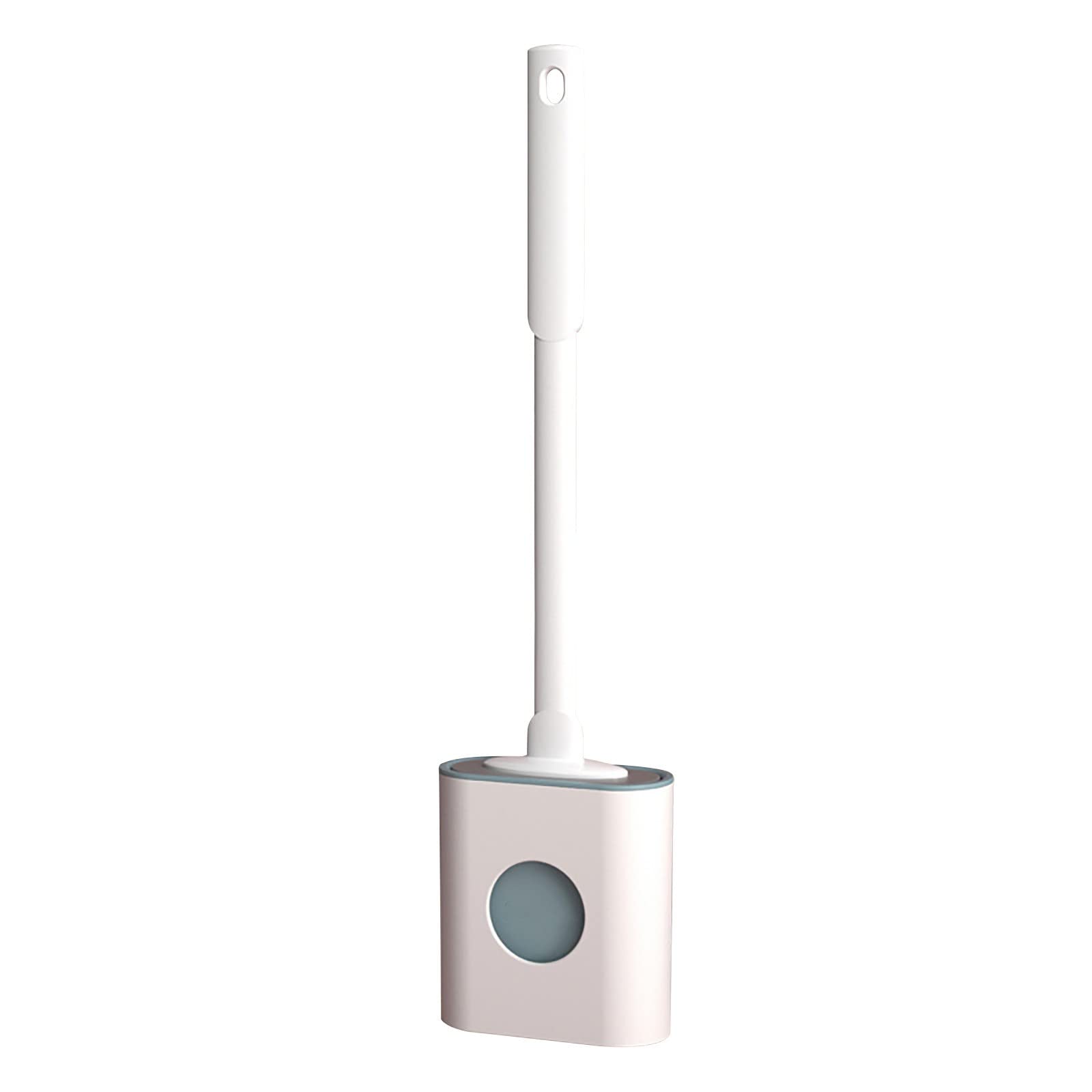 Silicone Toilet Brush with Hanging Hook - White, One Size - Perfect for Bathroom Cleaning, Dead Ends Removal & Home Hygiene Supplies