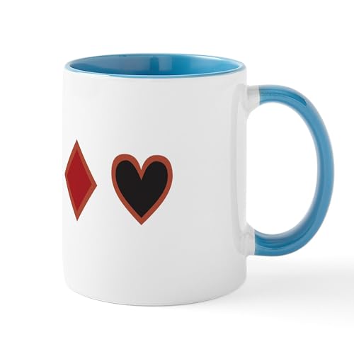 White/Blue Inside - Poker Mug