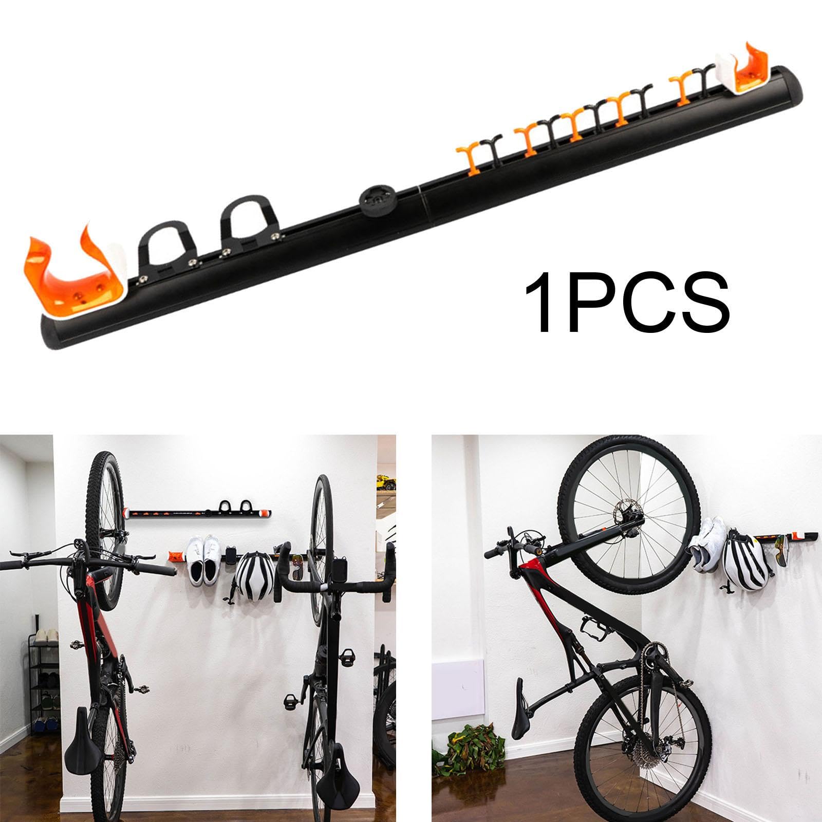 Sturdy Aluminum Alloy Vertical Wall Mount Bike Rack - Space Saving Bicycle Storage Holder for Garage, Apartment & Home Organization