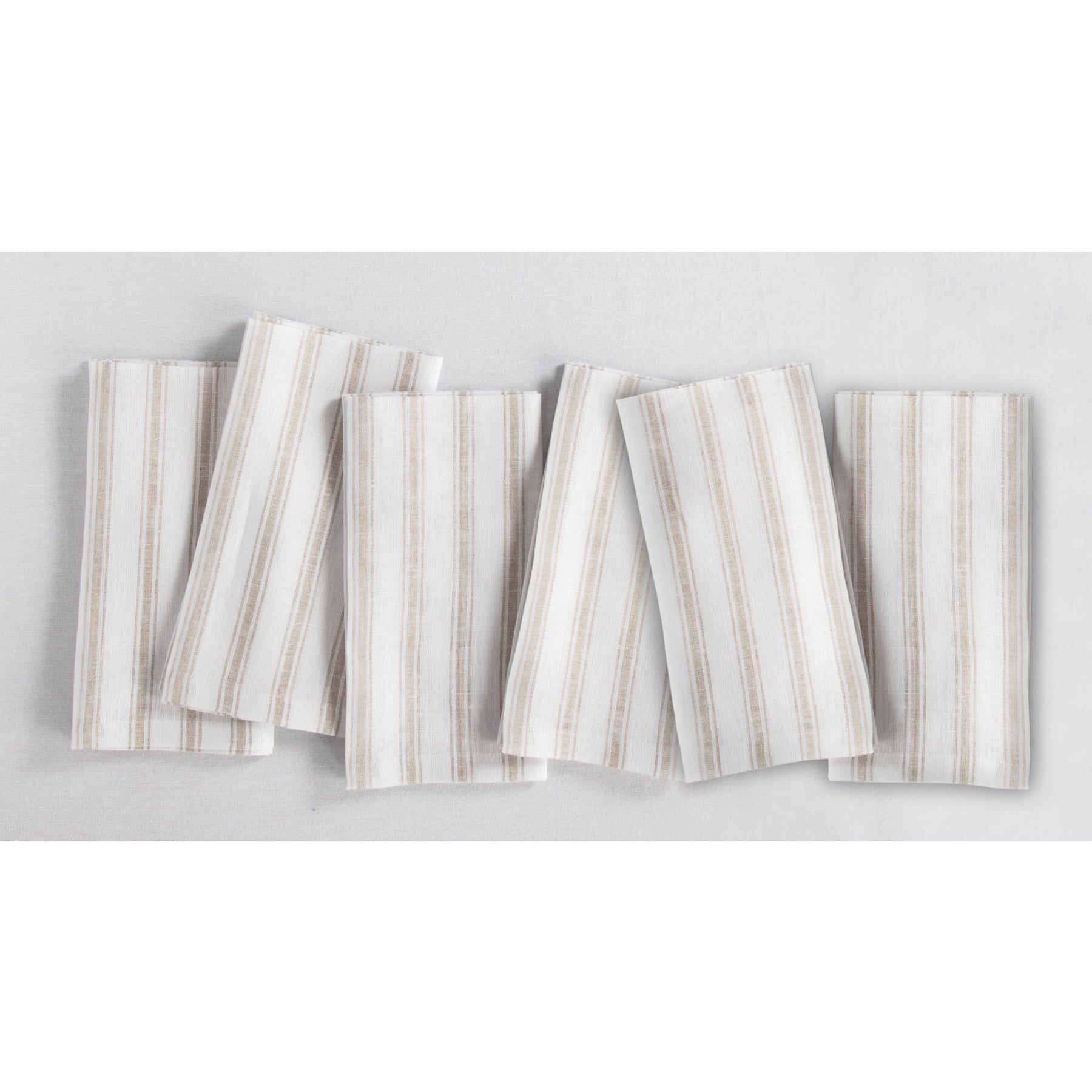 Premium Capri Ticking Stripe Cotton Napkins - Set of 4 - Elegant Dinner Party & Holiday Table Decor - Perfect for Weddings, Restaurants and Home Dining