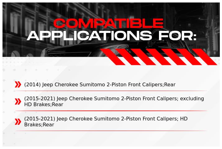 R1 Concepts Premium Rear Brake Pads and Rotors Kit - Ceramic Brake Pads with Drilled/Slotted Rotors - Compatible with 2014-2021 Jeep Cherokee - Perfect for Off-Roading & Daily Commuting