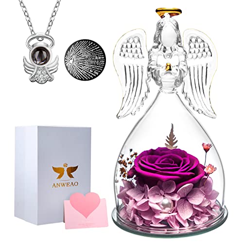 Light Purple Rose With Nacklace