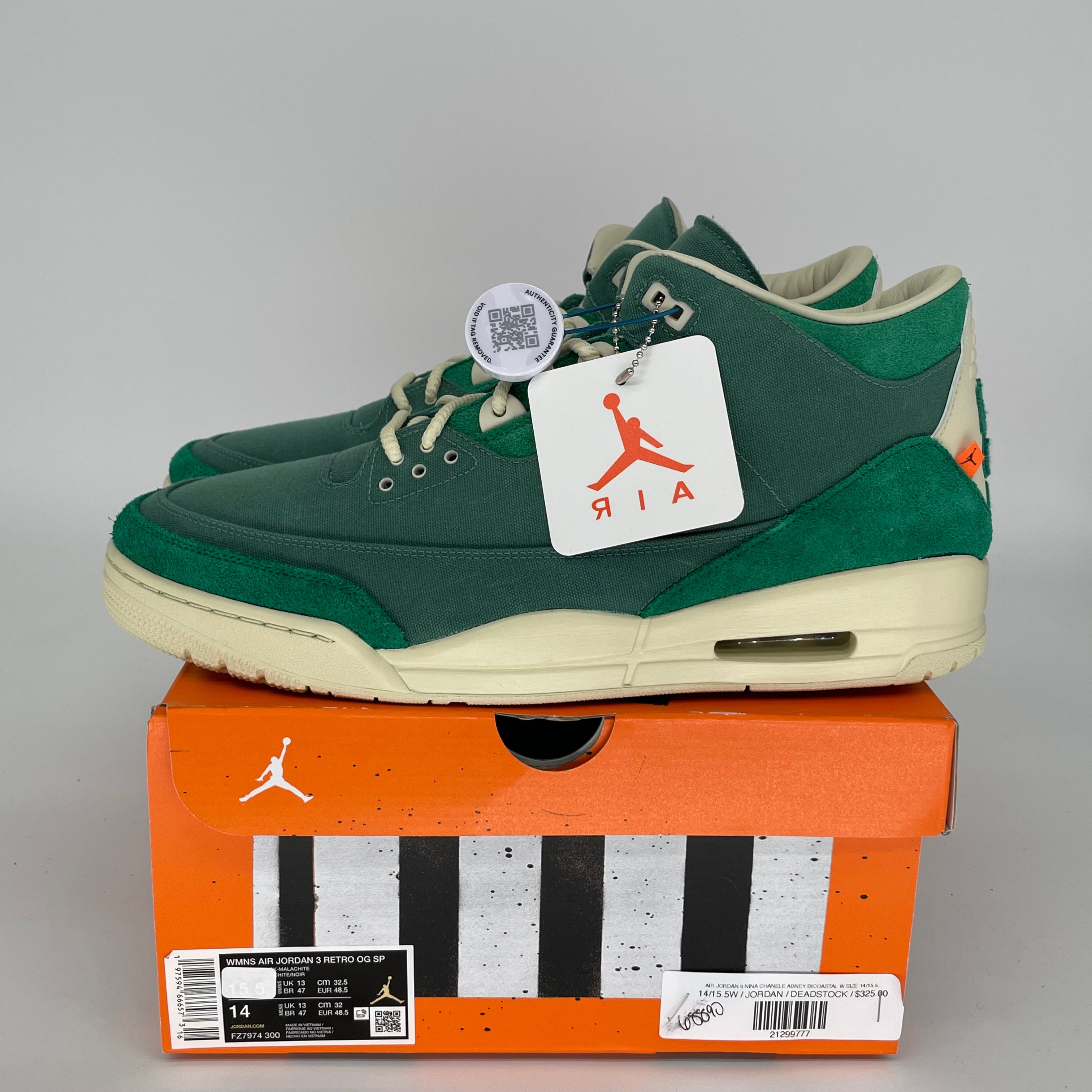 AIR JORDAN 3 Nina Chanel Abney Bicostal W Basketball Shoes - Size 14/15.5W (FZ7974-300) - Retro Style Sneakers for Men's Streetwear & Casual Outfits