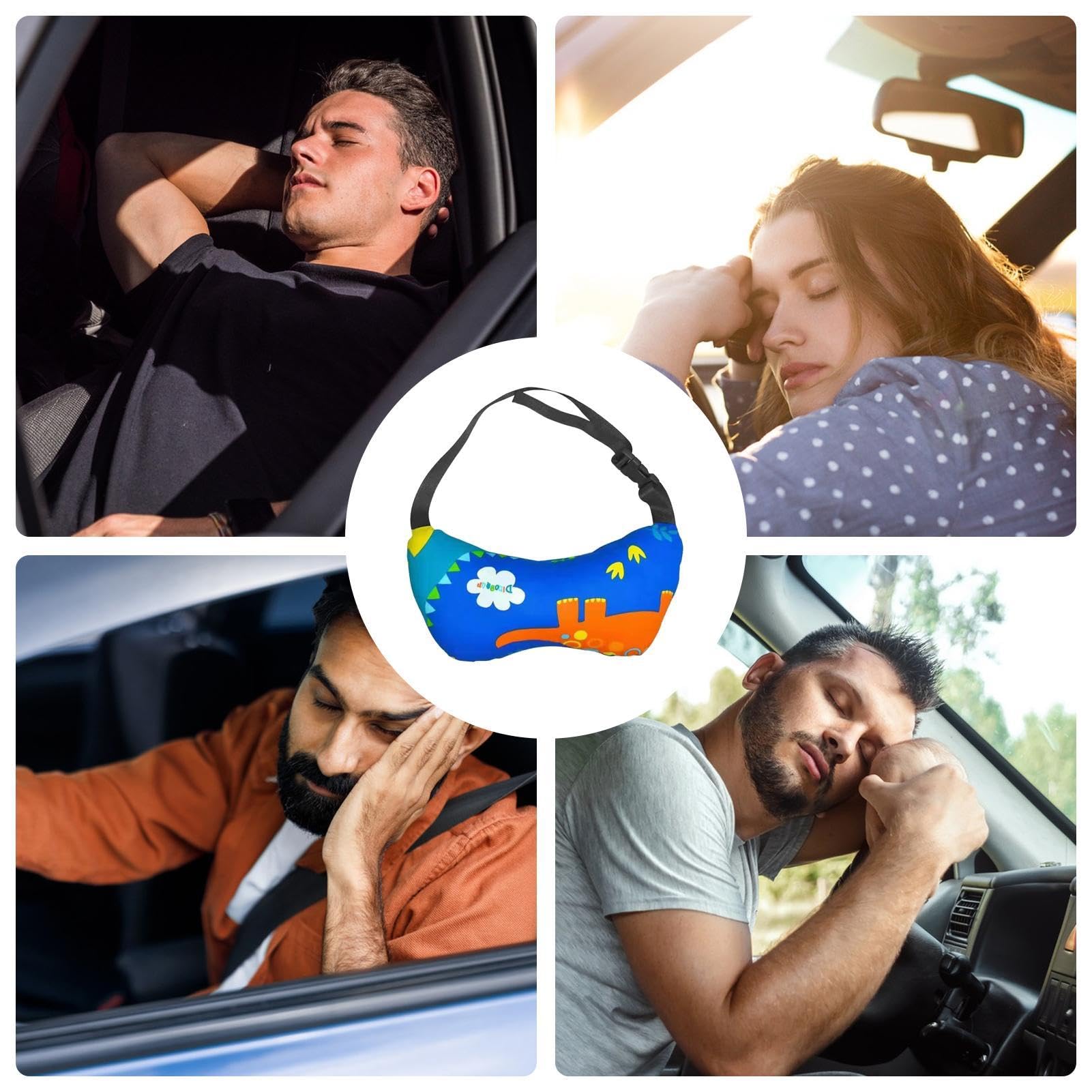 **Adjustable Car Headrest Pillow - Neck Support & Comfort for Long Drives | Memory Foam Travel Pillow for Cars, Trucks & Road Trips | Perfect for Commuting, Travel & Napping**