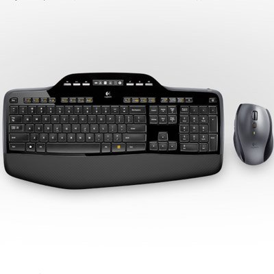 Logitech MK710 Wireless Keyboard and Mouse Combo - Ergonomic Full-Size USB Wireless Keyboard with Number Pad & Comfortable Wireless Mouse for Office, Home, Gaming & Productivity Workspaces