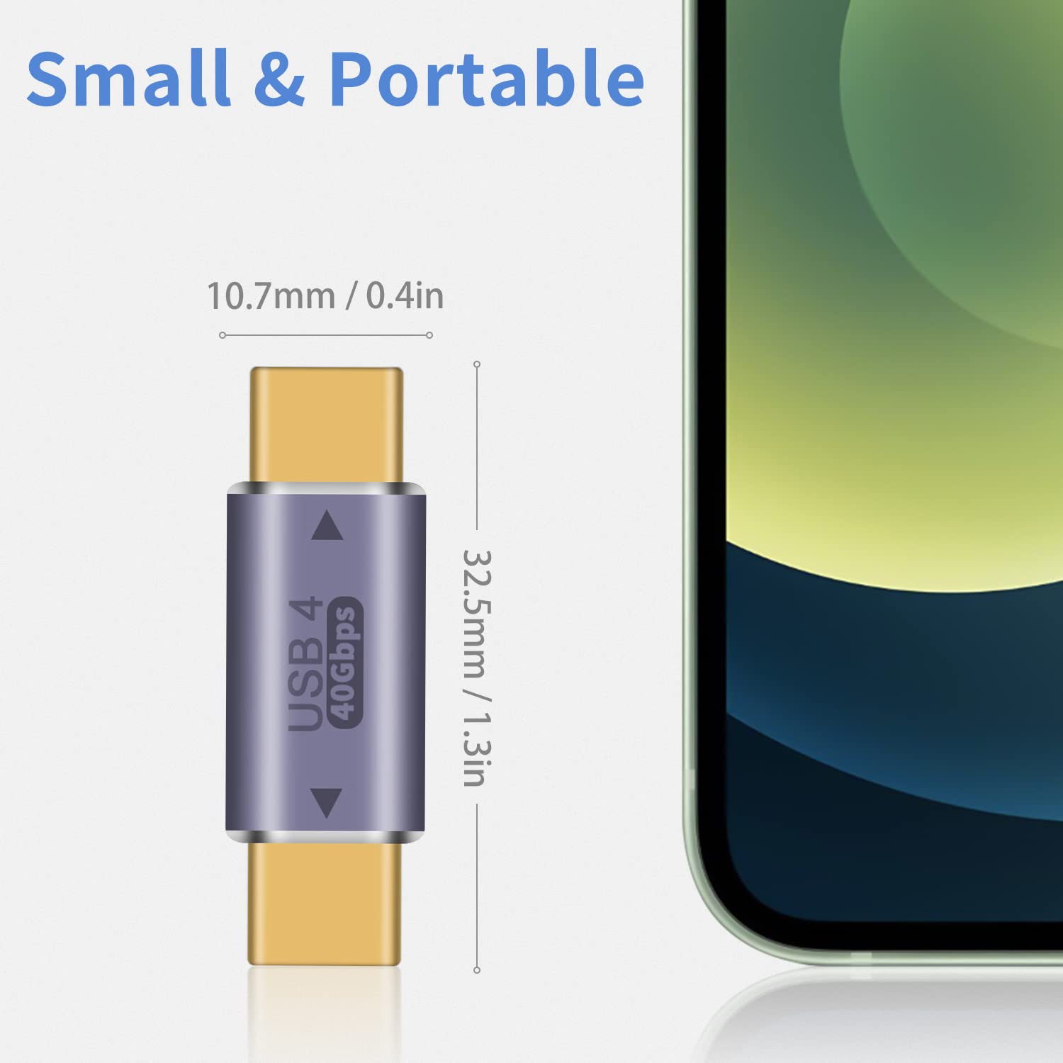 Duttek USB C Male to Male Adapter 40Gbps - High Speed USB Type C Adapter for 8K@60Hz Video & 100W Fast Charging - Thunderbolt 3/4 Compatible - Perfect for MacBook Pro, iPad Pro, and Gaming Laptops (2 Pack)