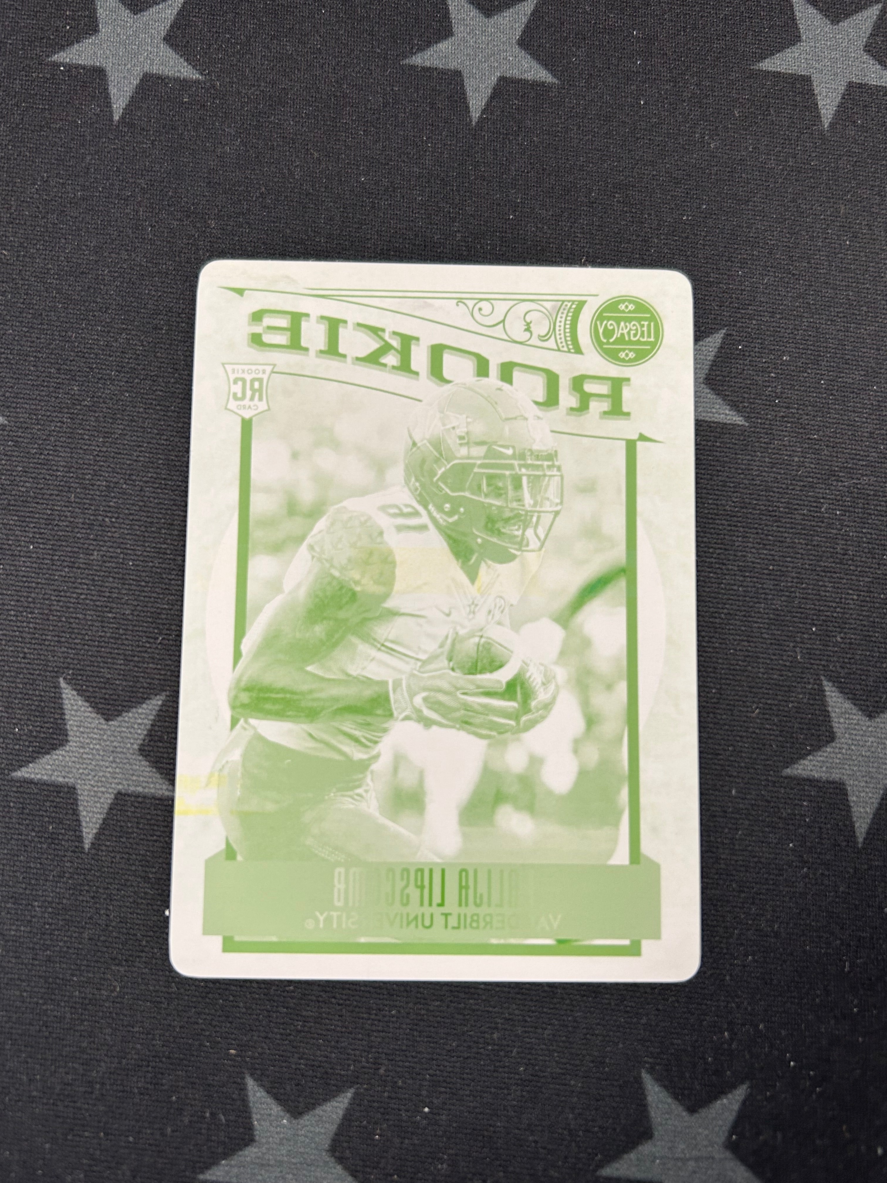 2020 Panini Plates & Patches Football Kalija Lipscomb Yellow Plate #188 1/1 - Rare Collectible for NFL Fans & Sports Memorabilia Enthusiasts