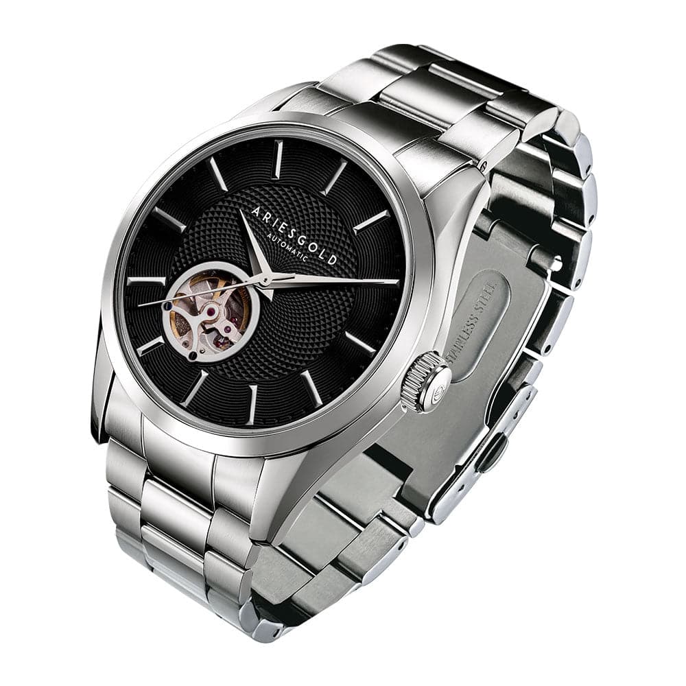 ARIES GOLD INSPIRA G 9022 S BK Men's Luxury Watch - Stylish Analog Wristwatch for Business, Formal & Casual Wear