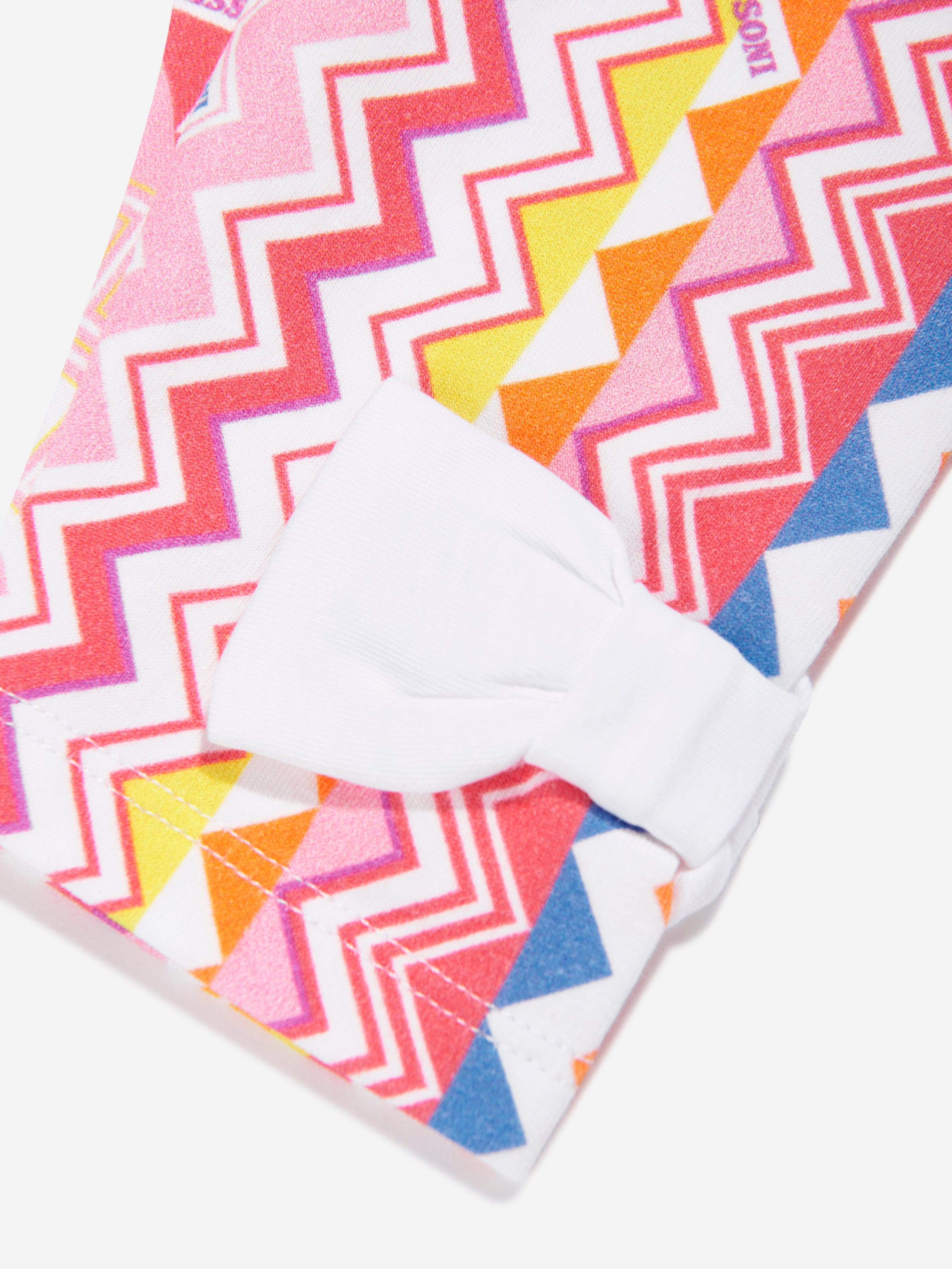 Colorful Zigzag Pattern Baby Girls Leggings - Soft Stretchy Comfort for Playtime, Daycare & Toddler Activities