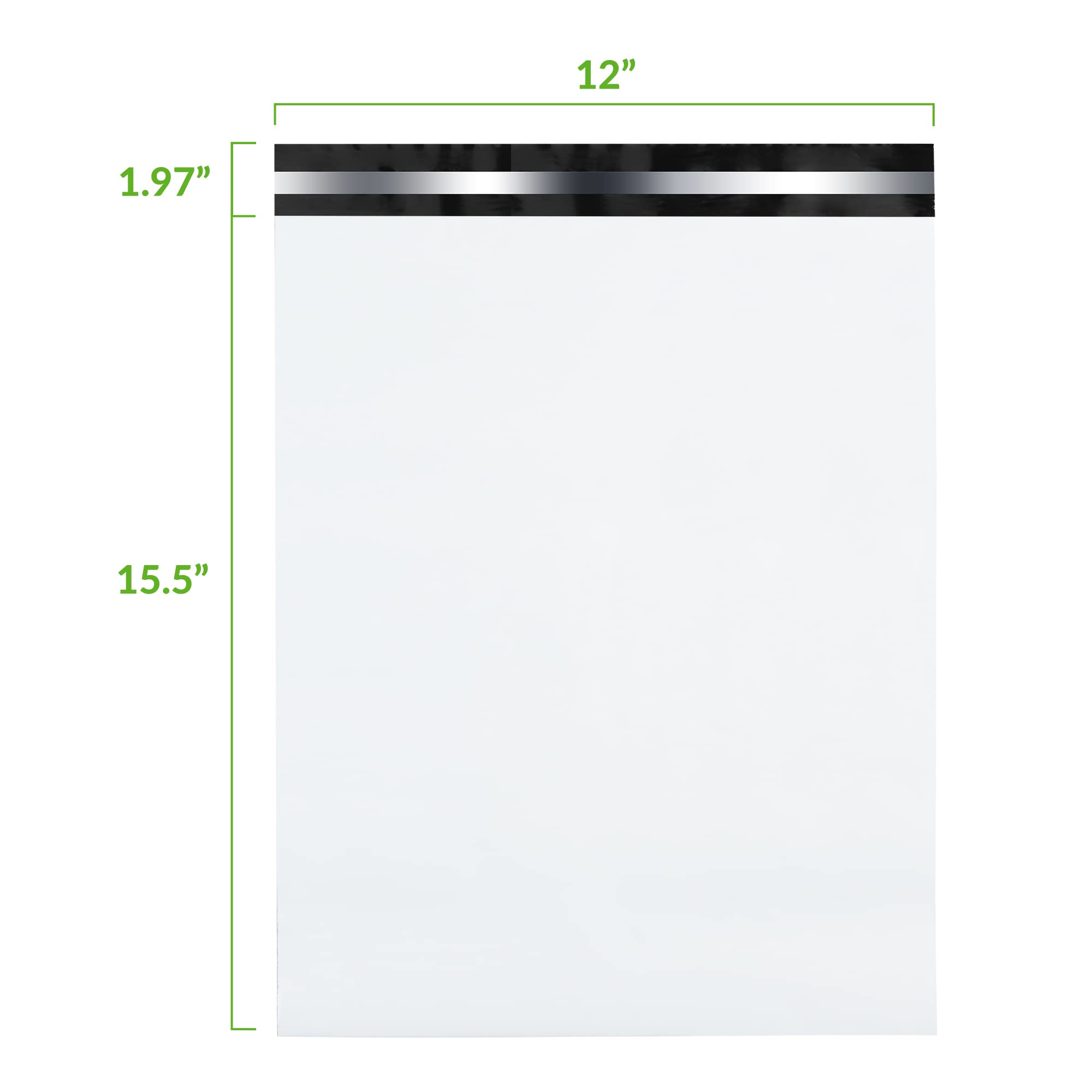 200pcs 12x15.5 Inch Poly Mailers | Waterproof & Tearproof Self-Sealing Shipping Bags for Clothing & Small Business | Perfect for Ecommerce, Retail Packaging & Online Store Shipments