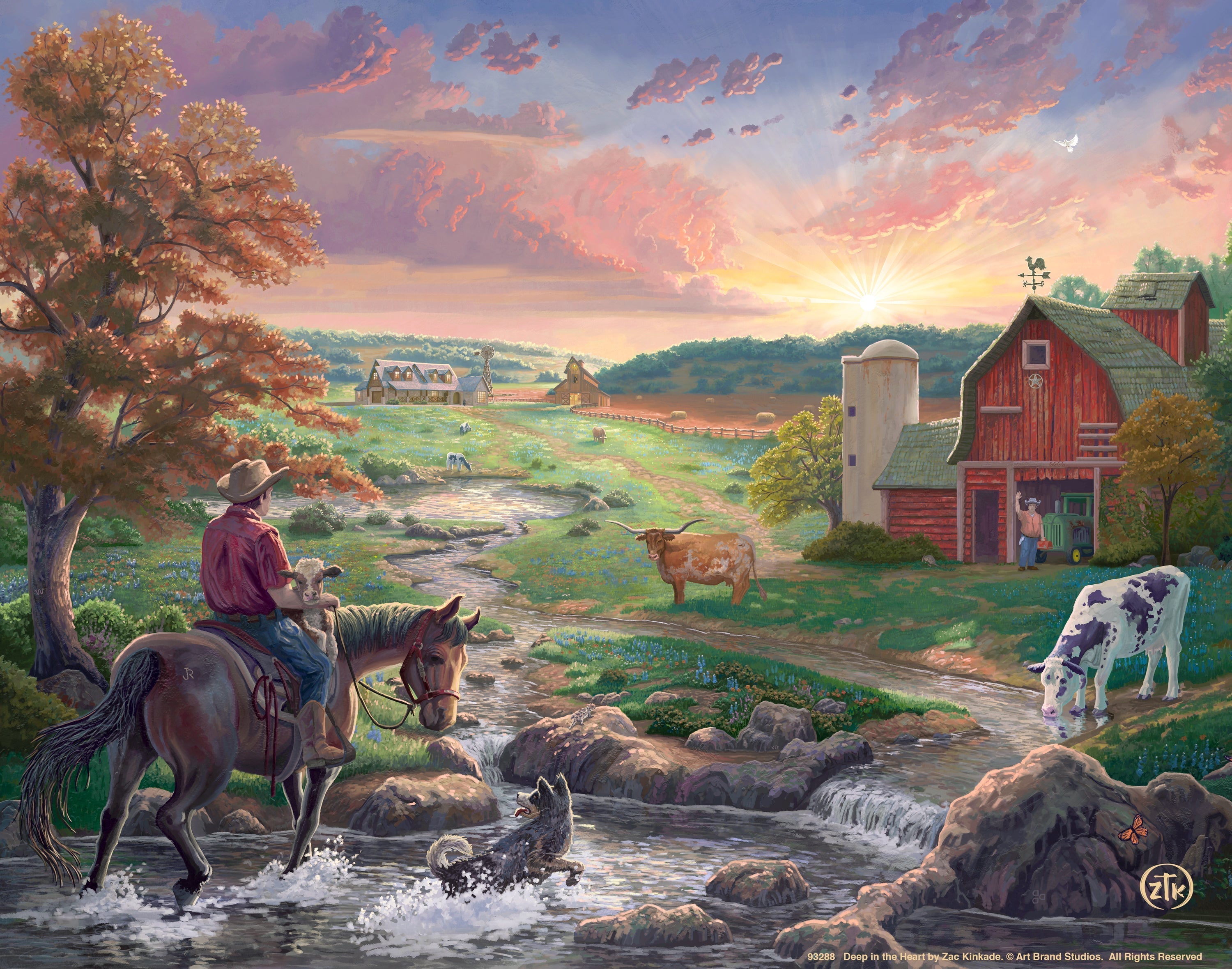 Deep in the Heart Art Prints - Texas Landscape Wall Decor for Home & Office | Perfect for Living Room, Bedroom & Cowboy-Themed Spaces