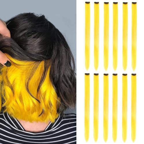 Yellow color 12 packs clip in