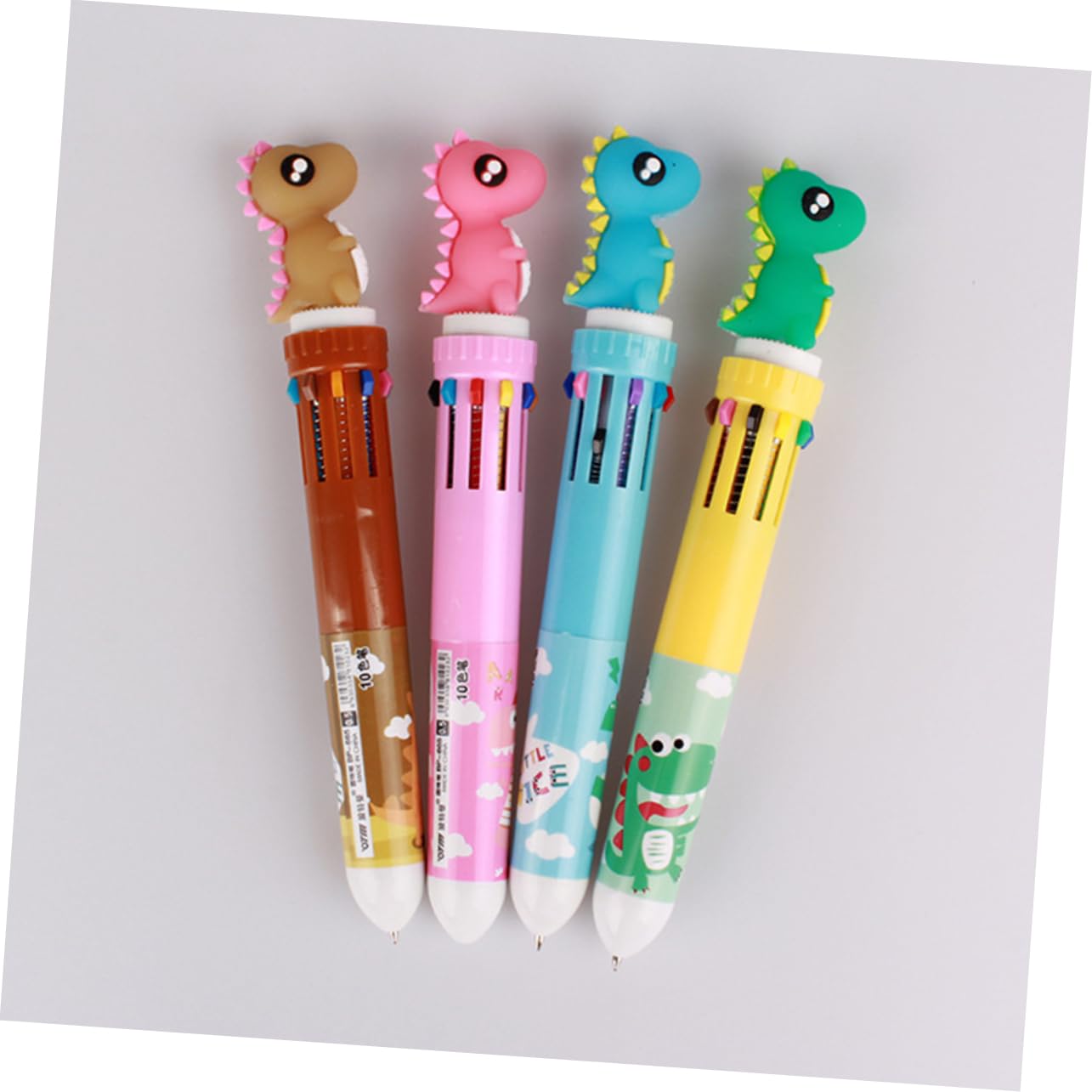 DIYEAH 8pcs 10 Student Ballpoint Pens for School, Office & Homework Writing - Smooth Korean Style Ink Pens for Exams, Note Taking & Gift Supplies