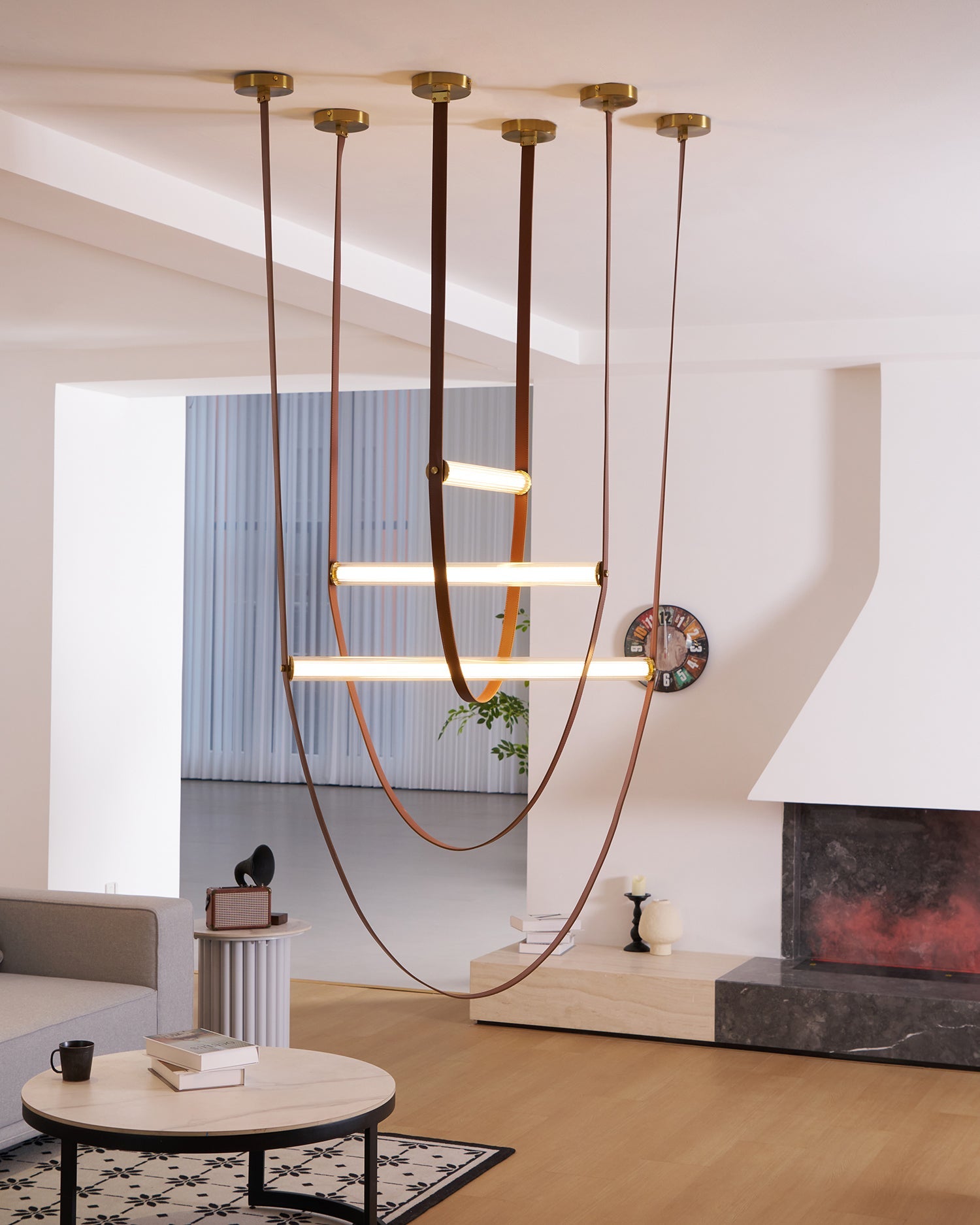 Handmade Art Belt Pendant Lamp - Bohemian Style Hanging Light Fixture for Living Room, Bedroom & Dining Room Decor
