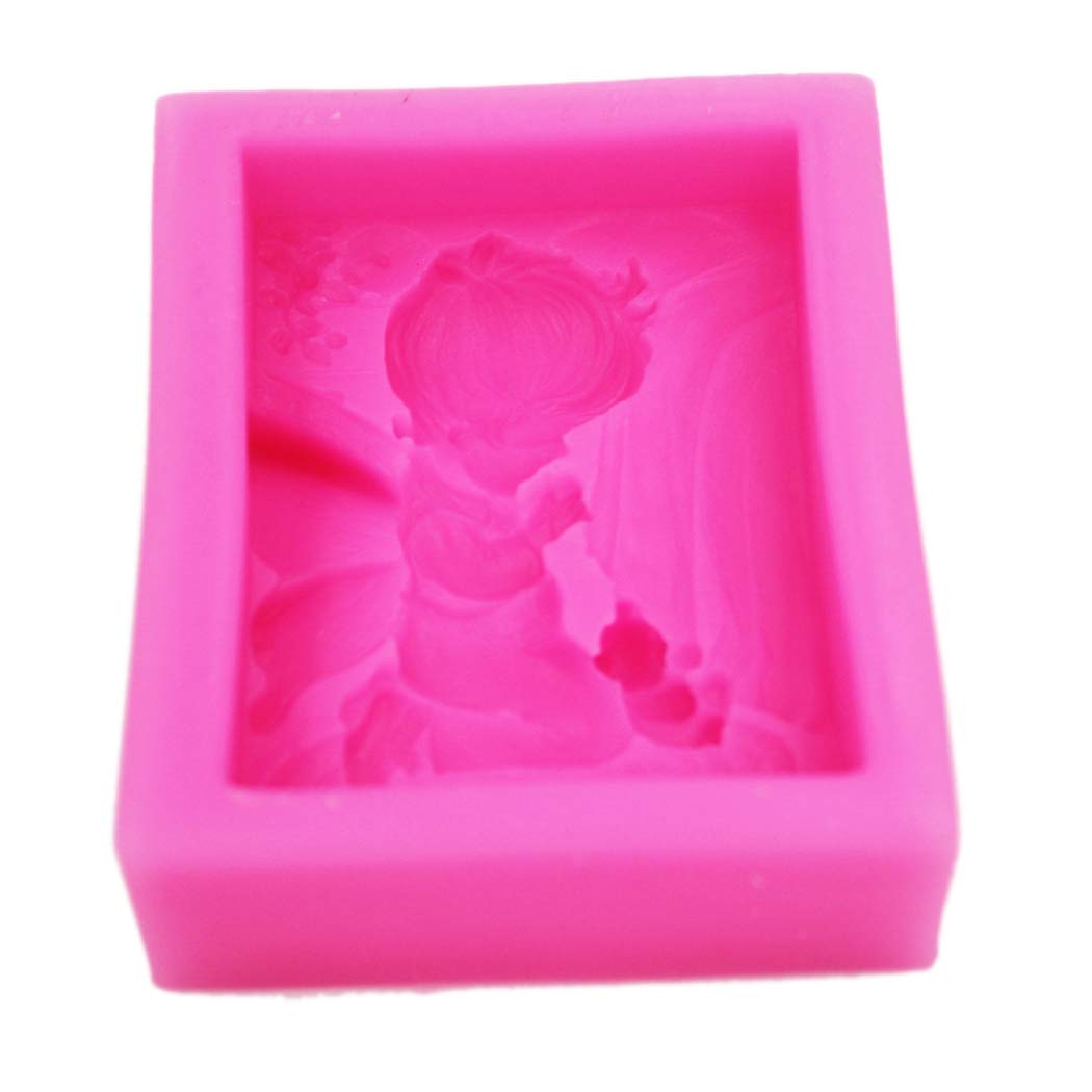 Elfin Boy Pray Silicone Soap Mold - DIY Handmade Soap Making Kit for Crafting Unique Soap Bars, Candles & Resin Art (S033) - Perfect for Home Spa, Gifts & Bath Decor