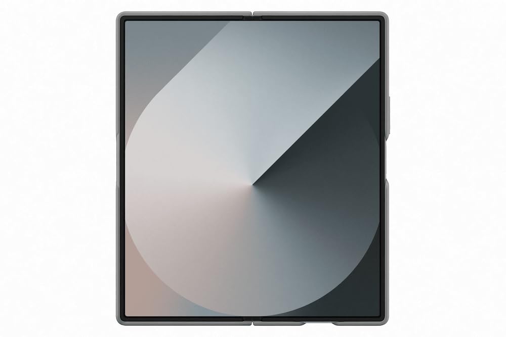 Samsung Galaxy Fold 6 Silicone Protective Case with Kickstand - Gray | Shockproof Cover for Work, Travel & Daily Use