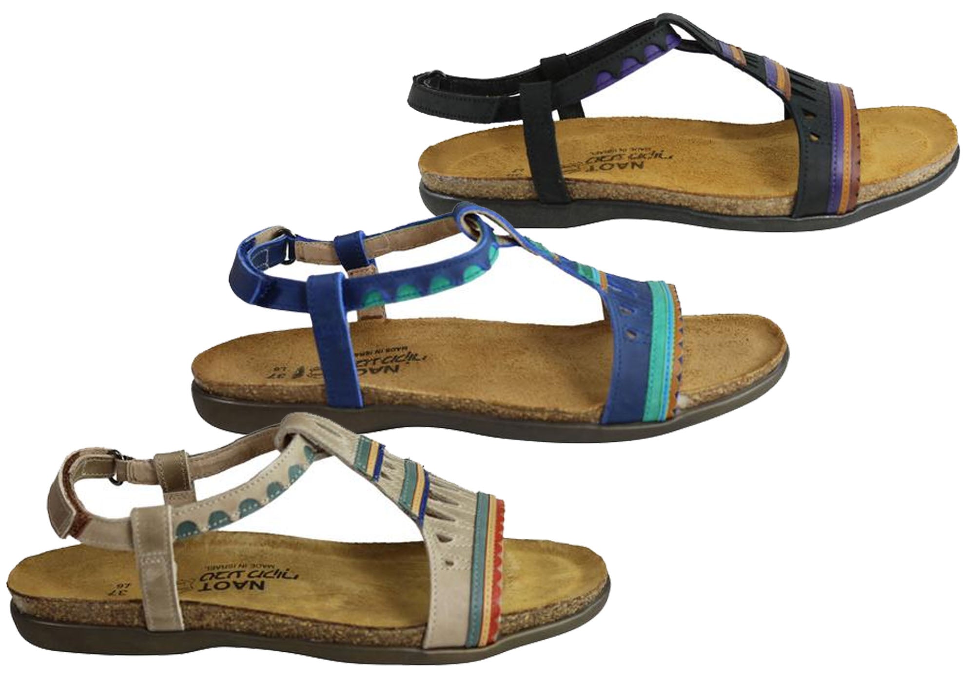 Naot Odelia Women's Comfortable Cushioned Supportive Leather Flat Sandals - Perfect for Walking, Travel & Summer Outfits