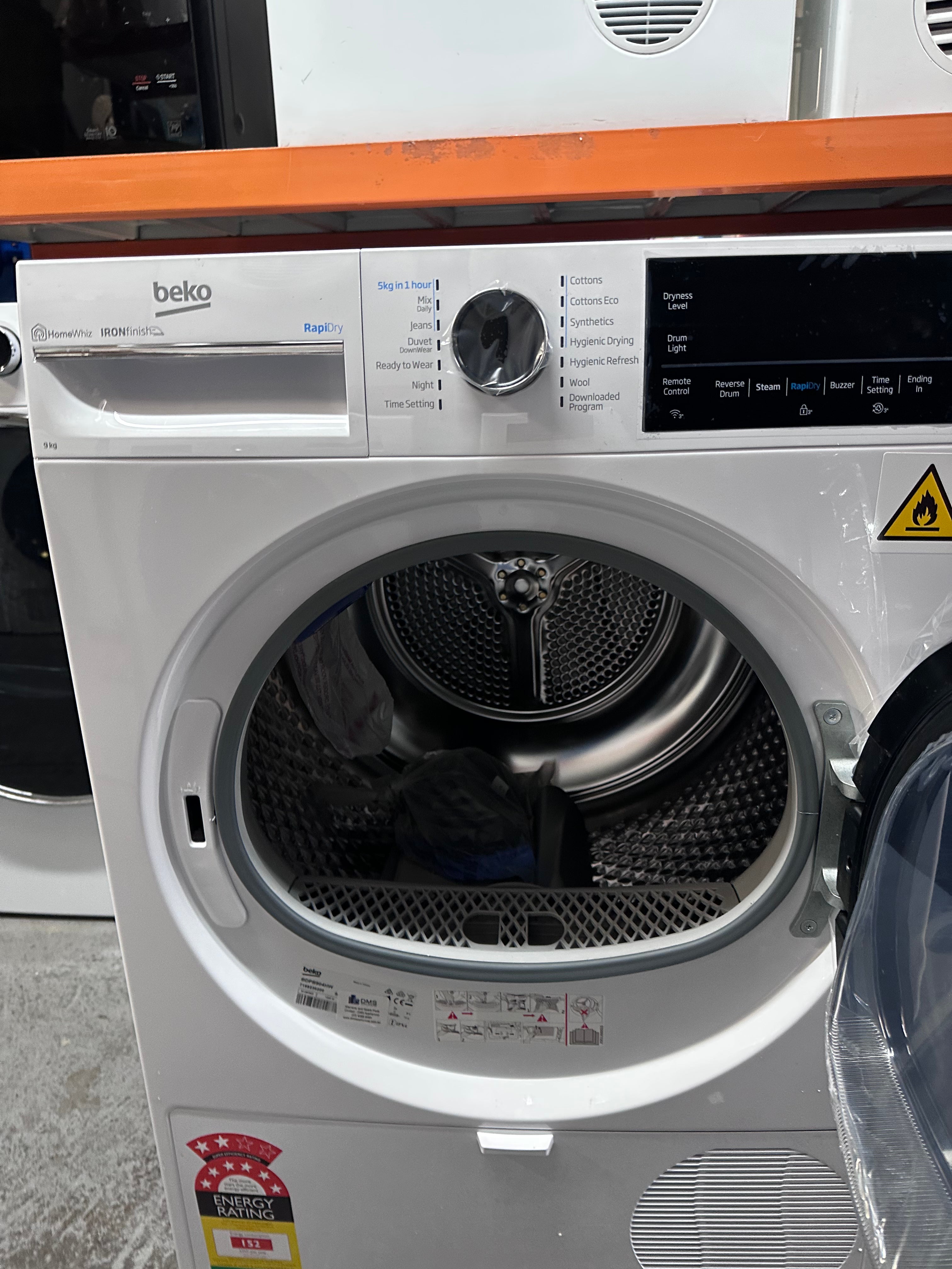 Beko BDPB904HW 9kg Hybrid Heat Pump Dryer - Energy Efficient White Laundry Dryer [Factory Second] | Perfect for Apartments, Small Homes & Eco-Friendly Living