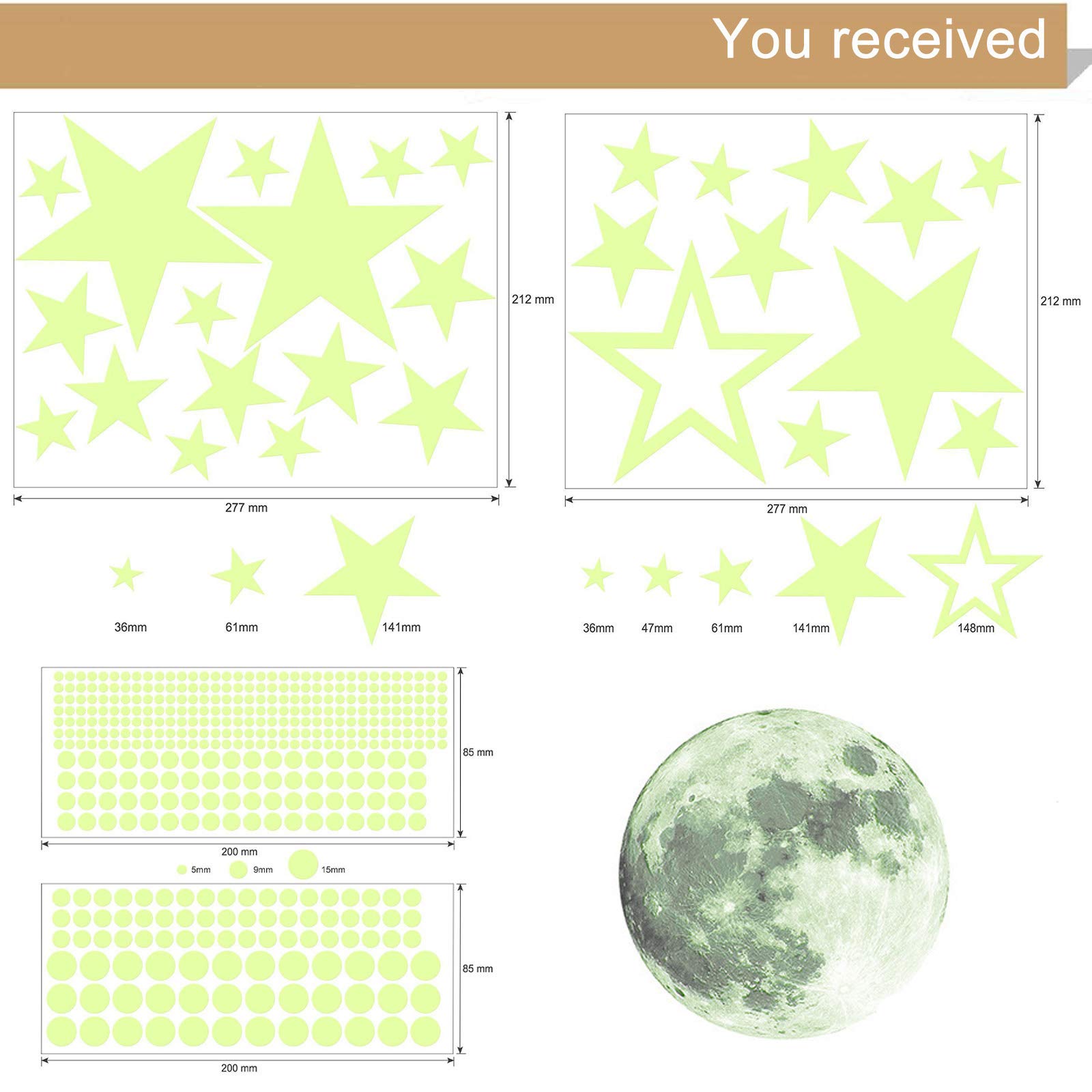 Glow in Dark Meteor Wall Stickers - Starry Sky Decor for Bedroom & Kids Room
