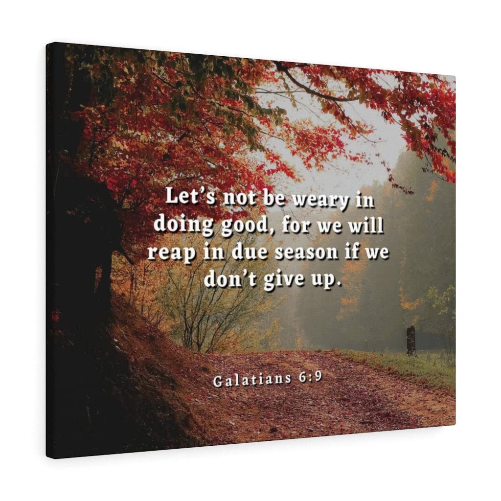 Galatians 6:9 Christian Wall Art - Inspirational Bible Verse Print for Home Decor - Perfect for Living Room, Bedroom & Church - Ready to Hang Scripture Gift