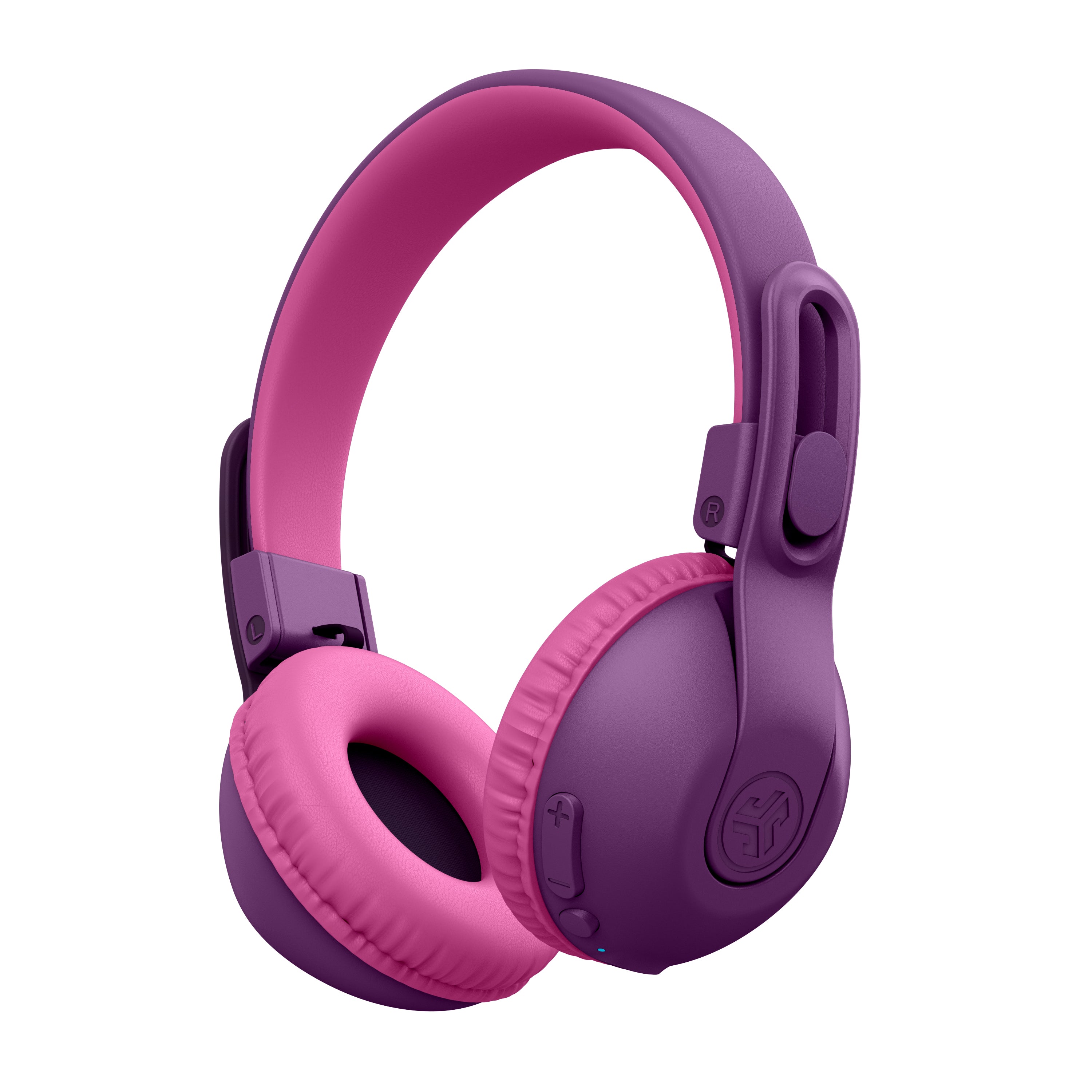 JBuddies Studio 2 Wireless Kids Headphones - Purple & Pink Color | Safe Volume Limited Headset for Children | Perfect for School, Travel & Home Use