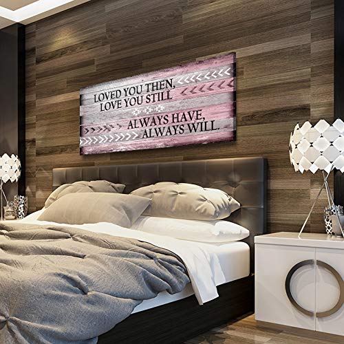 Rustic Wooden Wall Art 'Love You Still' - 42x19 Inches, Romantic Valentine's Day & Anniversary Gift for Couples, Heartwarming Home Decor for Bedroom, Living Room (Red)