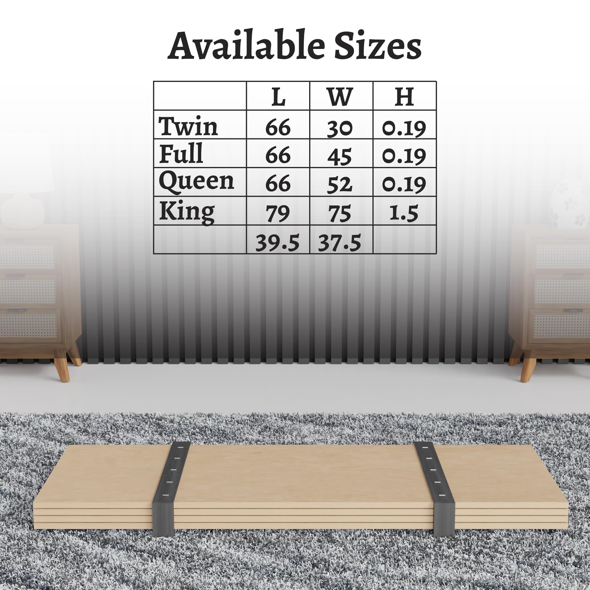 Foldable Box Spring & Bunkie Board - Twin Size Bed Support Board for Day Beds, Trundle Beds, Bunk Beds & Platform Beds | No Assembly Needed | Beige | Perfect for Guest Rooms, Dorms & Space-Saving Bedrooms