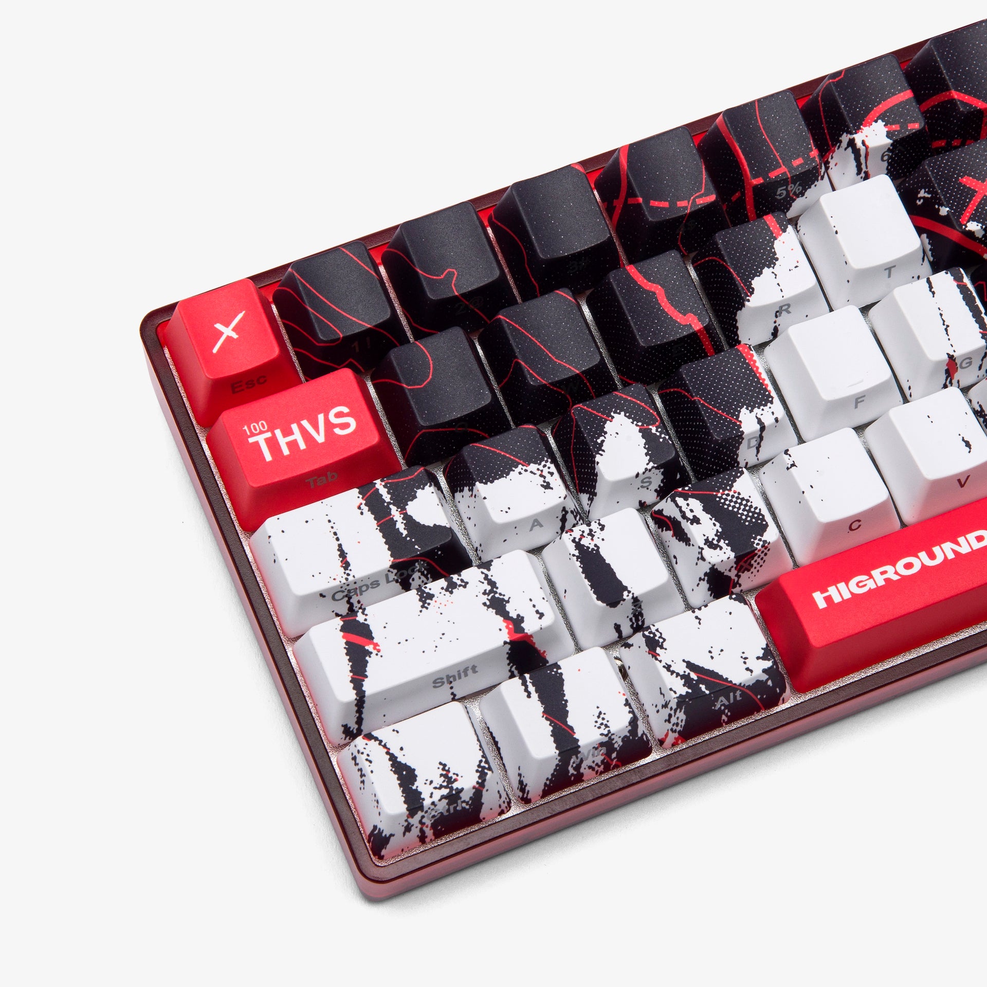 100T x HG 68 Keycaps Set - Onyx Black PBT Keycaps for Mechanical Keyboards - Perfect for Gaming, Typing & Office Work