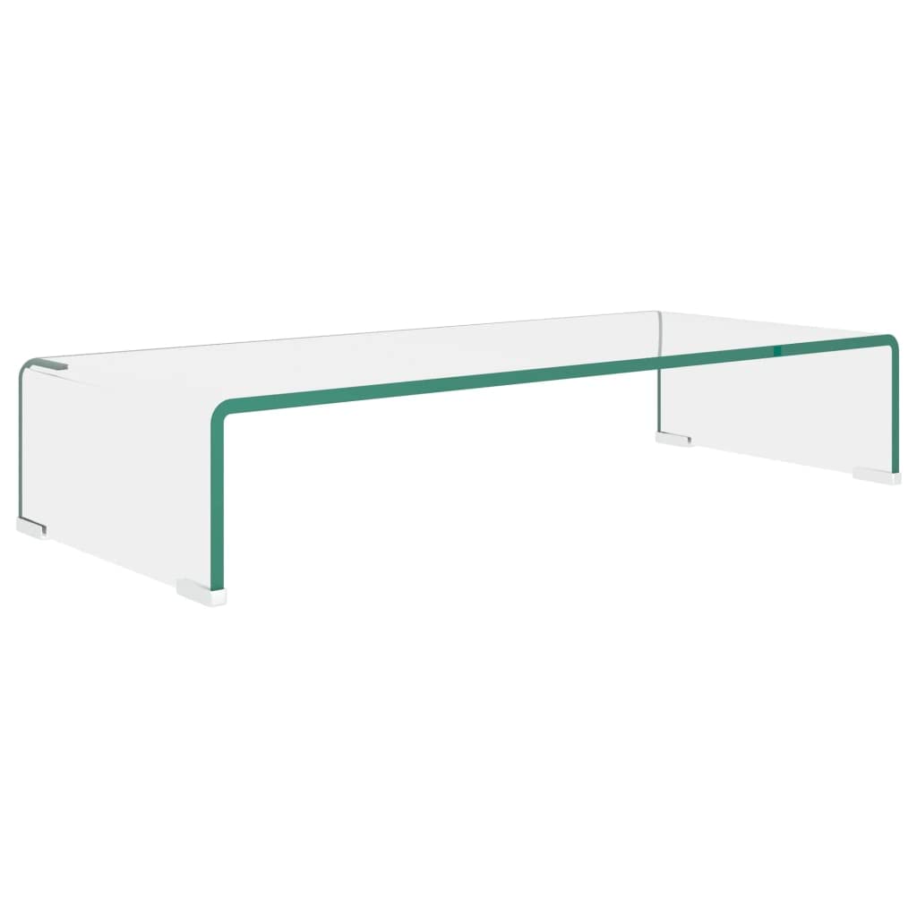 Clear Glass TV Stand/Monitor Riser - 27.6