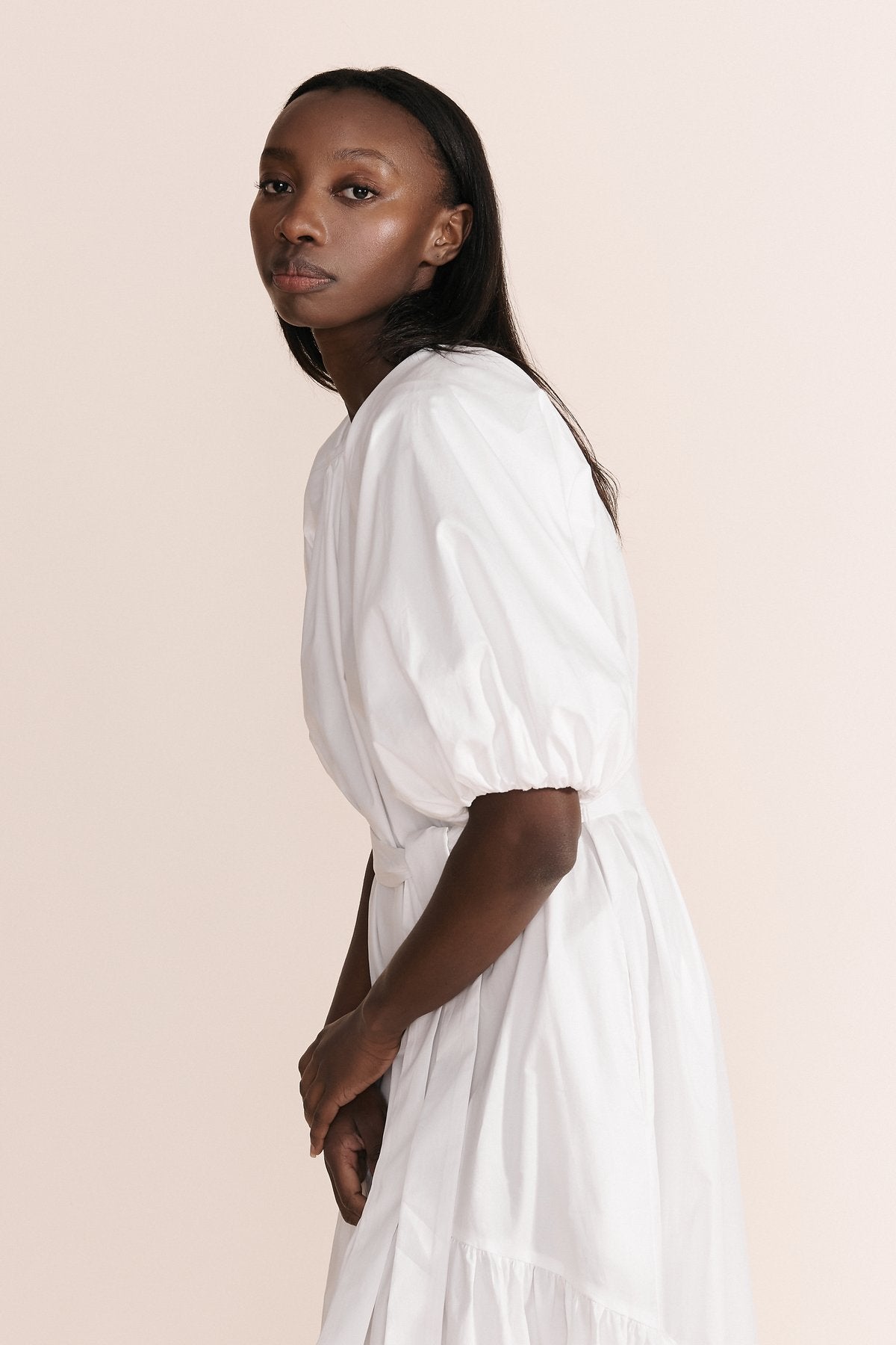 Ivory Blouse Dress for Women - Elegant Casual & Party Wear - Perfect for Office, Date Night & Special Occasions