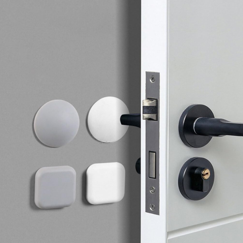 Soft Rubber Door Stopper Wall Protector - Self-Adhesive Bumper for Home & Office Safety