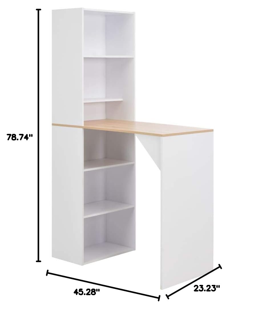 Modern Wine Cabinet & Bar Cabinet with Storage - Chipboard Sideboard Table for Kitchen & Dining Room - Perfect for Wine Display, Glassware Storage & Entertaining Guests