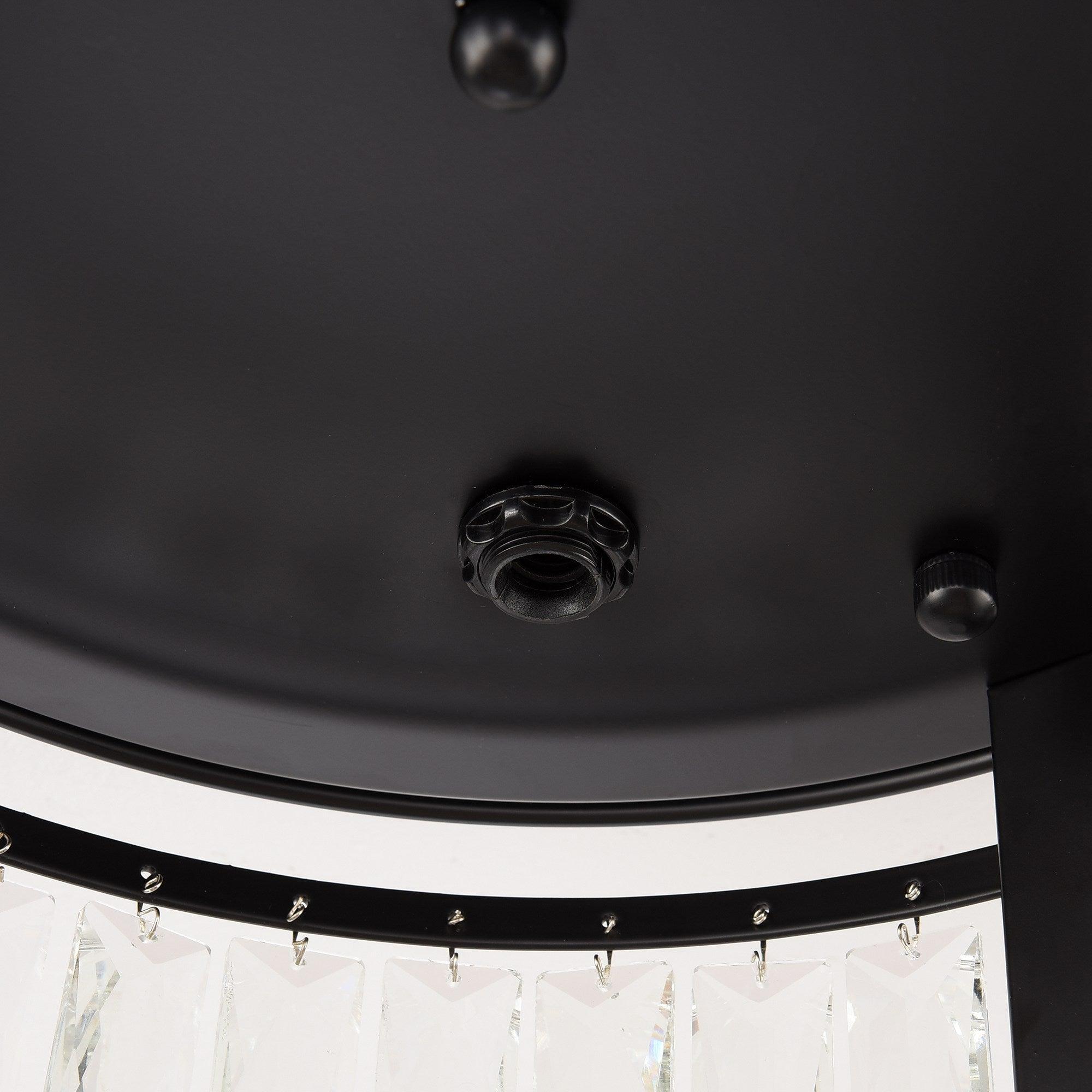 3-Light Modern Crystal Flush Mount Ceiling Fixture - Elegant Lighting for Bedroom, Living Room & Dining Room