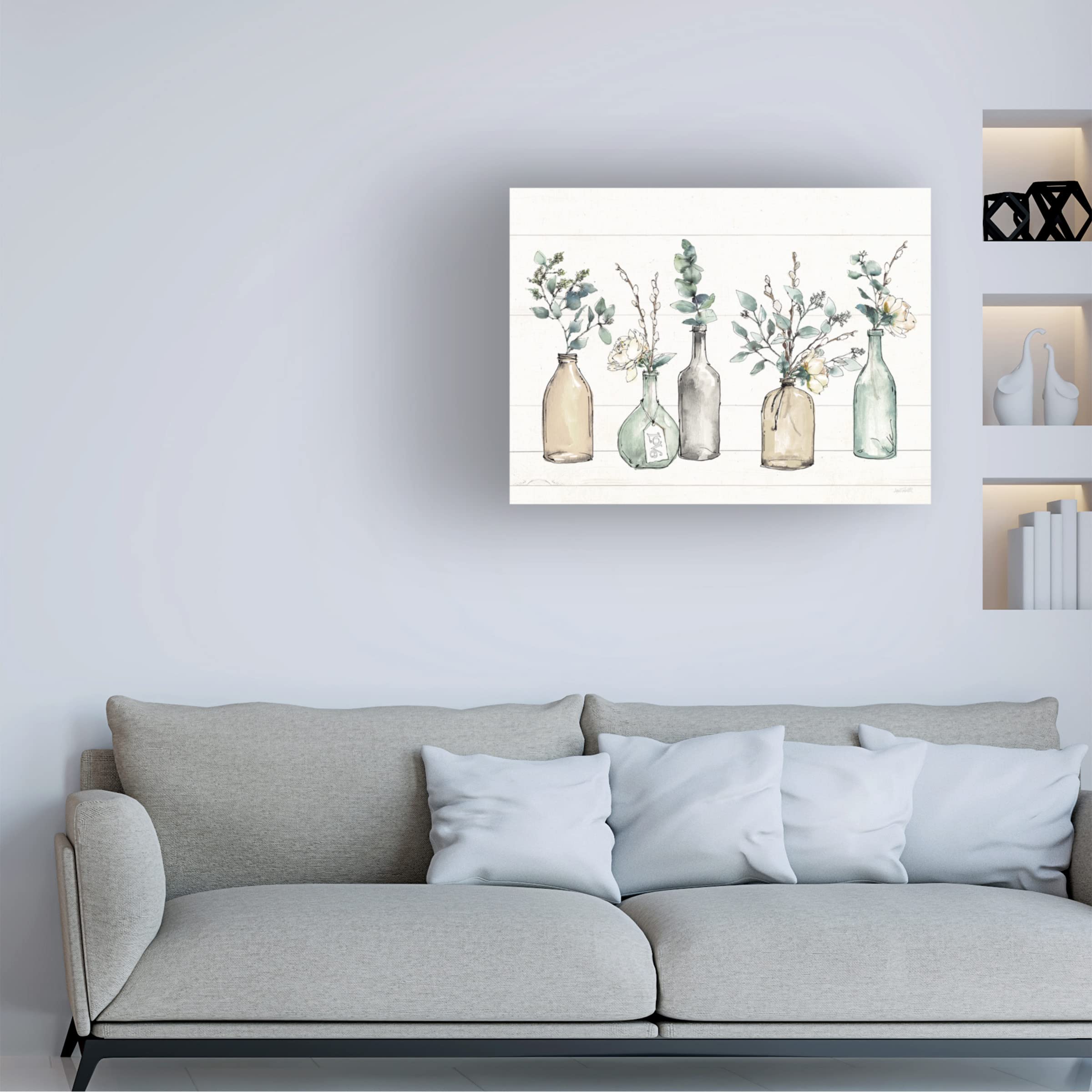 Trademark Fine Art 'Hardwood Forest Canopy I' Canvas Wall Art by Alan Majchrowicz - Nature Landscape Painting for Living Room, Bedroom & Office Decor
