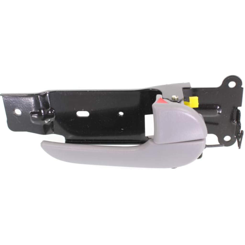 Replacement Gray Interior Door Handle with Lock Button for 2002-2005 Kia Sedona LX - Front Passenger Side | Perfect for Car Door Repair & Maintenance