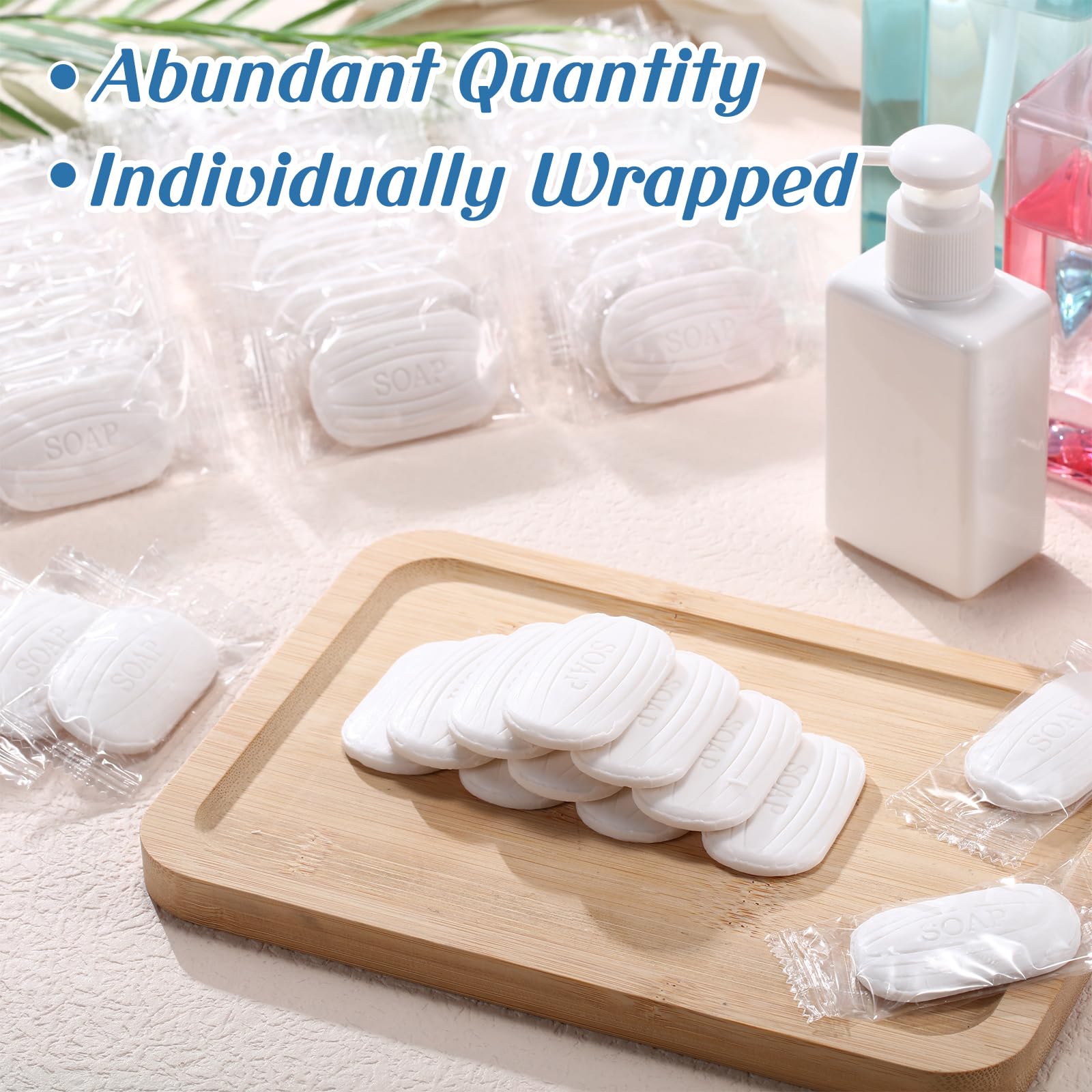 200 Pcs Mini Soap Bars (0.35 oz) - Bulk Individually Wrapped Travel Soap for Face & Body - Hotel Amenities Toiletries for Inns, Hotels & Vacation - Perfect for Travel, Guest Bathrooms & Hospitality Supplies