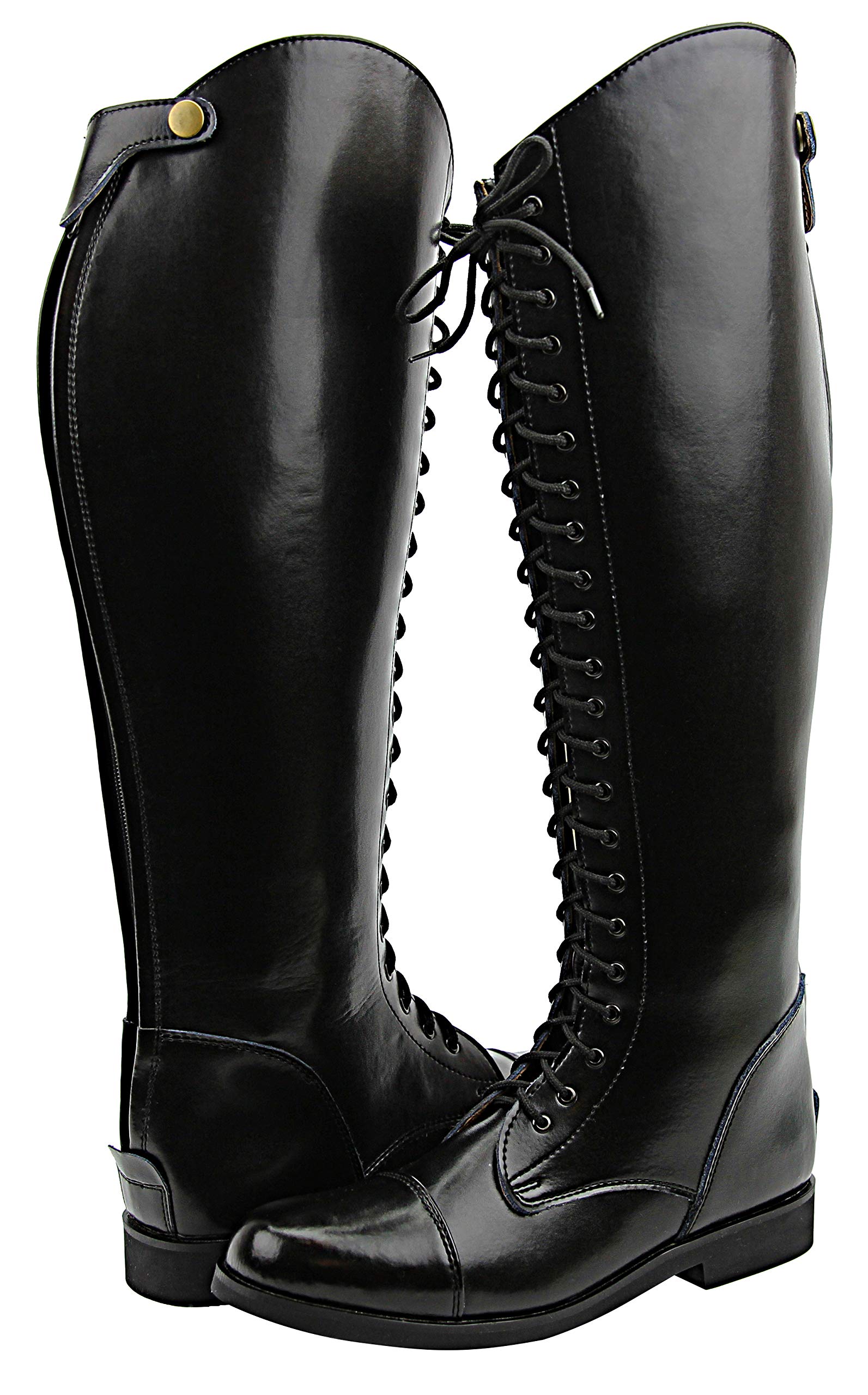Women's Florence Field Equestrian Riding Boots - Stylish Black Leather Horseback Riding Boots for Ladies | Perfect for Horseback Riding, Countryside Outings & Fashionable Winter Wear