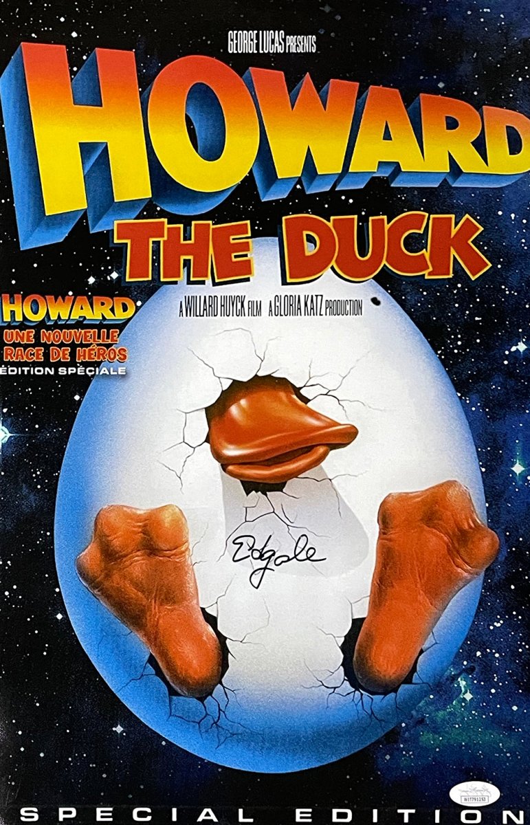 Ed Gale Autographed Howard The Duck 11x17 Movie Poster Photo with JSA COA - Collectible Memorabilia for Fans, Movie Enthusiasts & Home Theater Decor