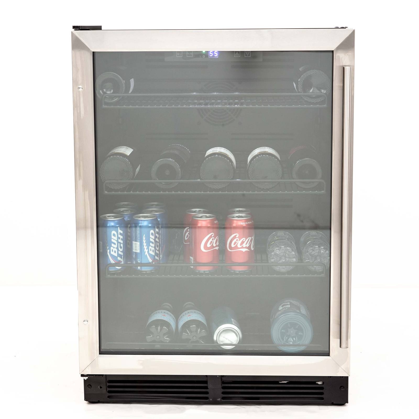 Avanti BVB52T4S 133 Can Stainless Steel Beverage Cooler - Large Capacity Drink Fridge for Soda, Beer & Wine - Perfect for Home Bar, Basement, or Office Use