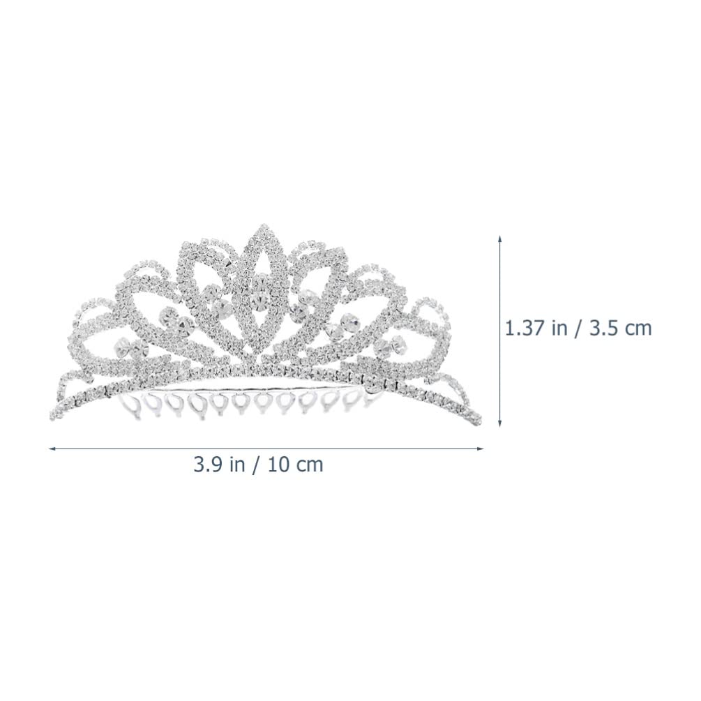 FOMIYES Princess Tiara for Girls - Kids Wedding Bridal Hair Jewelry Headpiece with Pearls & Rhinestones | Perfect for Birthday Parties, Pageants, Dress-Up & Special Occasions
