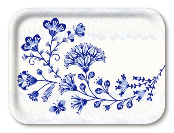 Jamida Handmade Folk Floral Tray - Decorative Wooden Serving Tray for Coffee, Tea, and Home Decor | Perfect for Boho Kitchen, Dining Table Centerpiece, and Gift Giving