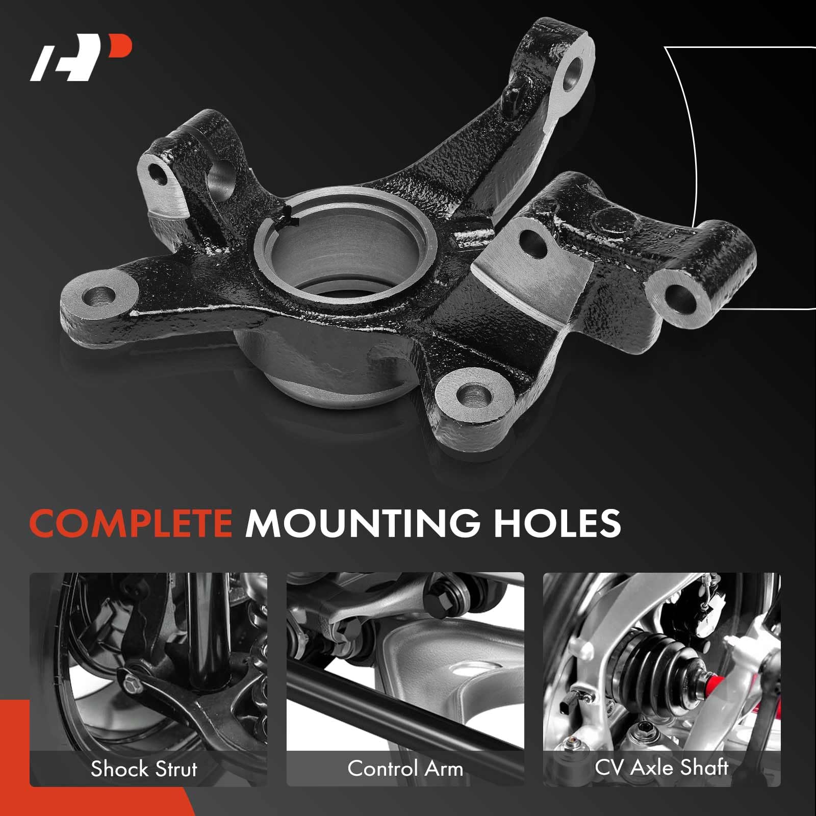Premium Front Suspension Steering Knuckle for Mazda Protege 1999-2003 - Driver Side Left with 4-Wheel ABS - Direct Replacement for OEM Part #C1003-3031A, C1003-3031B, C10033031A - Perfect for Suspension Repair & Maintenance