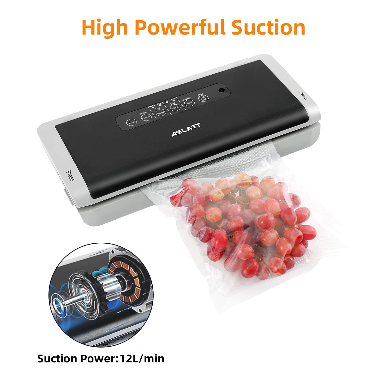 **5-in-1 Automatic Vacuum Sealer Machine for Food Preservation – Includes 20 Vacuum Bags, Cutter & Dry/Moist Modes – Perfect for Meal Prep, Sous Vide & Long-Term Storage**