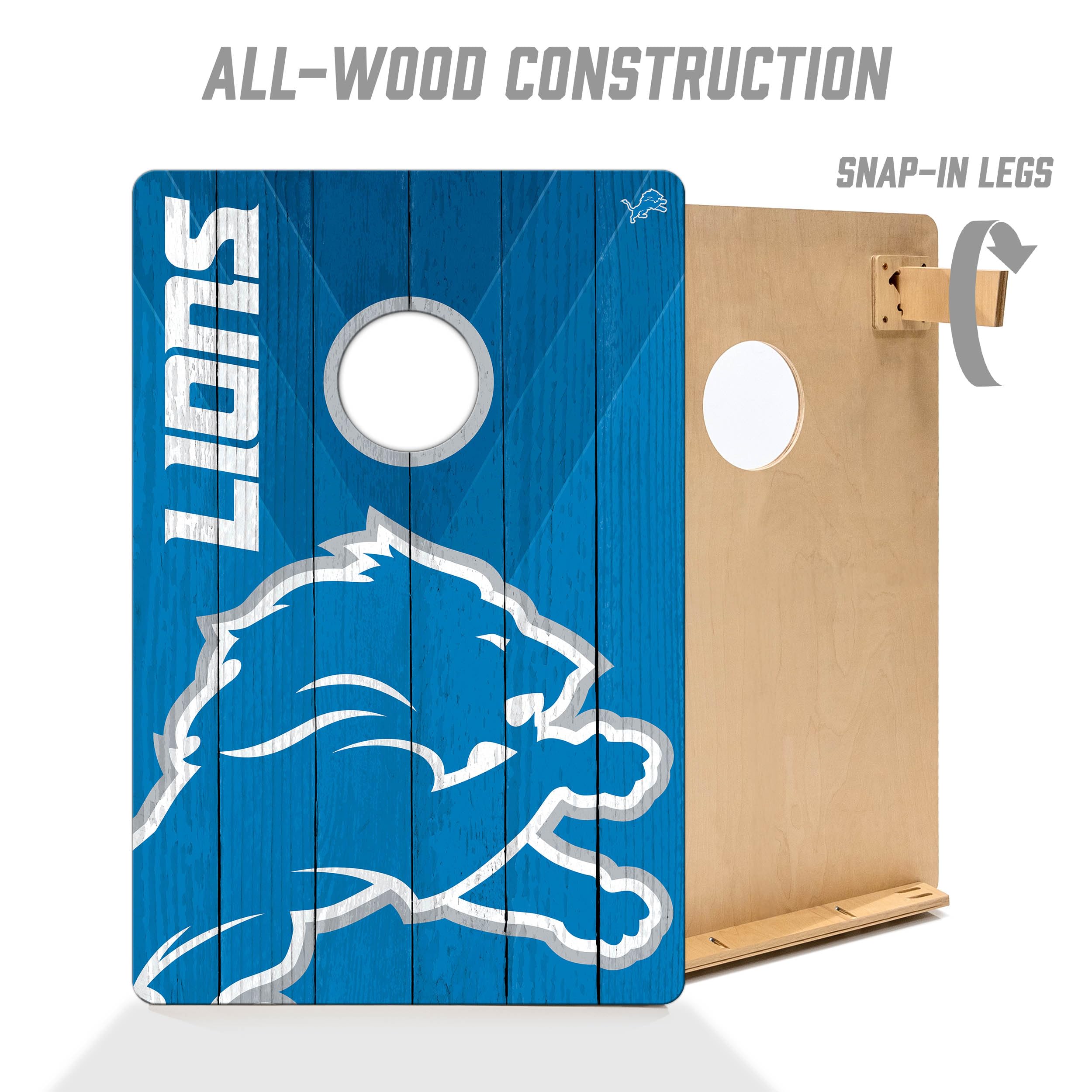 YouTheFan NFL 2’ x 3’ Wood Cornhole Game Set with Logo Bags - Official Team Cornhole Boards for Tailgating, Backyard Parties & Outdoor Games