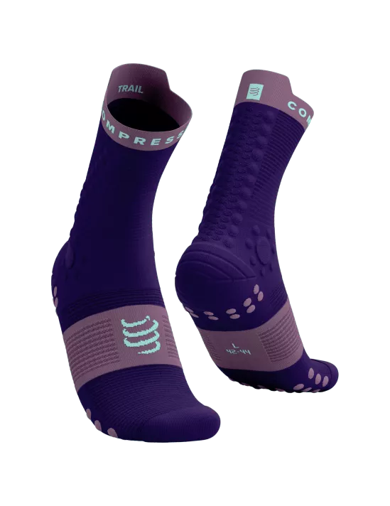 Compressport Unisex Pro Racing Socks v4.0 - Trail Running Socks for Men & Women - Breathable Performance Socks for Marathon, Hiking & Outdoor Sports - Purple/Grape Color