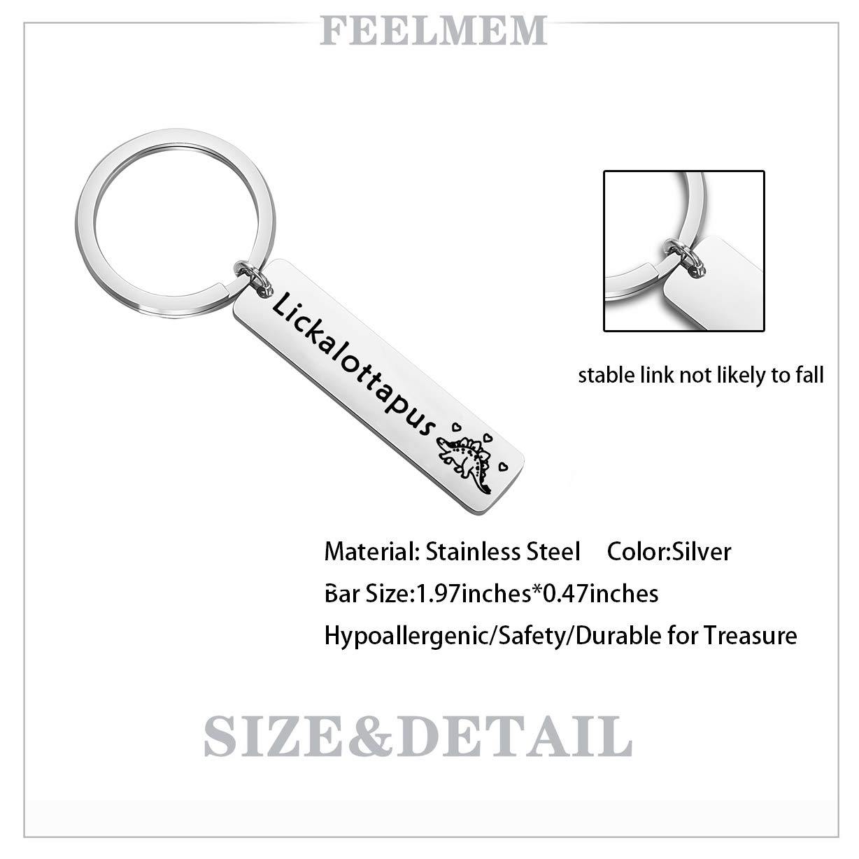 FEELMEM Funny Lickalottapus Keychain - Unique LGBT Pride Gift for Lesbian Couples, Gay Jewelry & Same Sex Keyring - Perfect for Pride Month, Coming Out Celebrations & LGBTQ+ Events